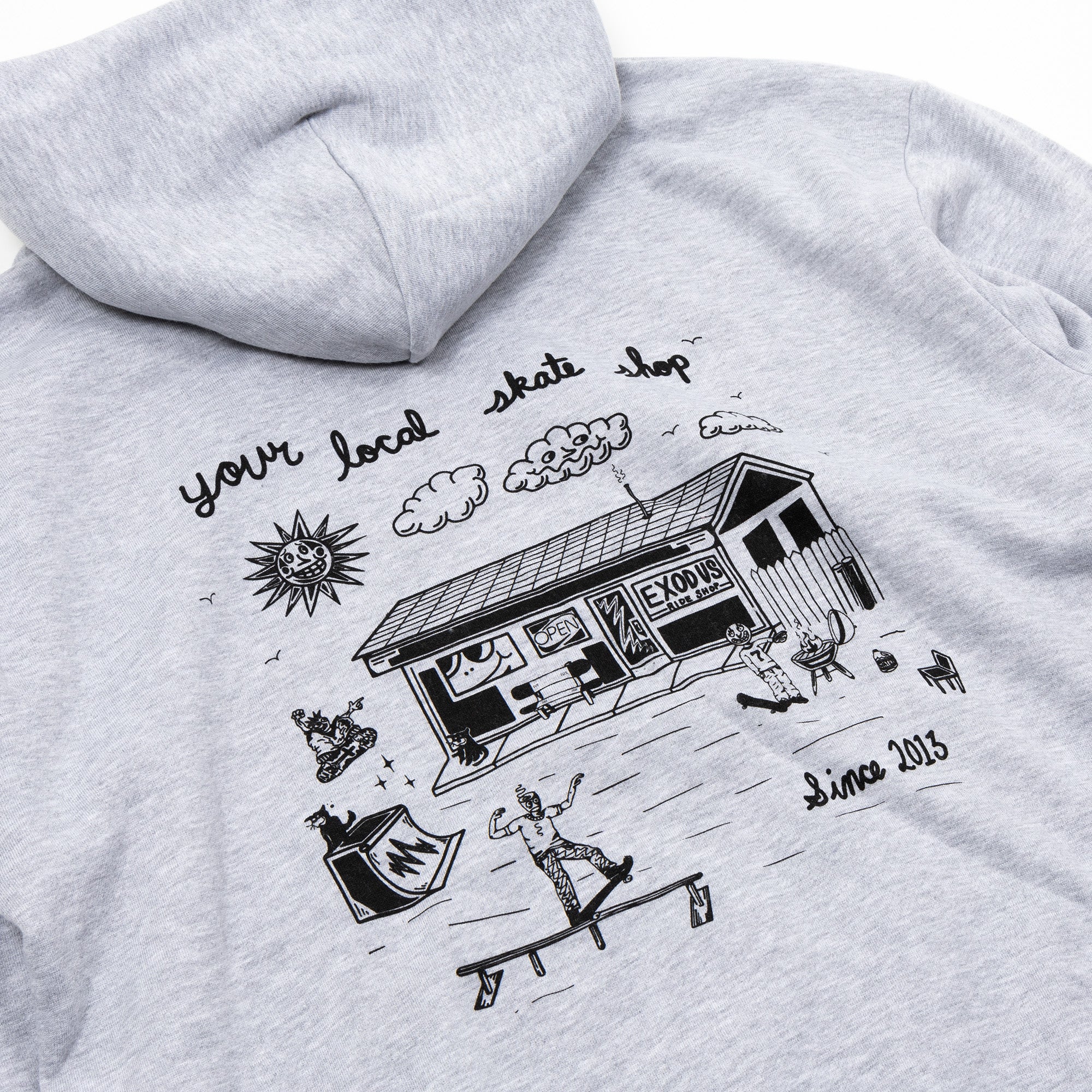 Exodus Your Local Pullover Hoodie - Heather Grey