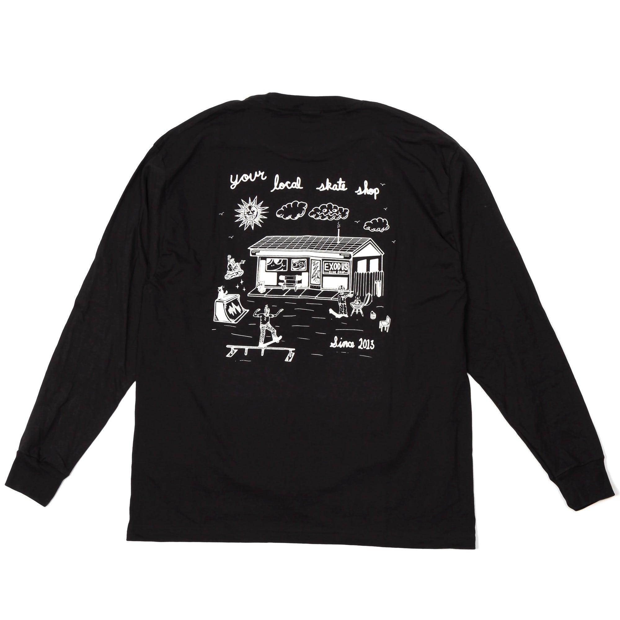 Black Exodus Your Local Long Sleeve Tee Back