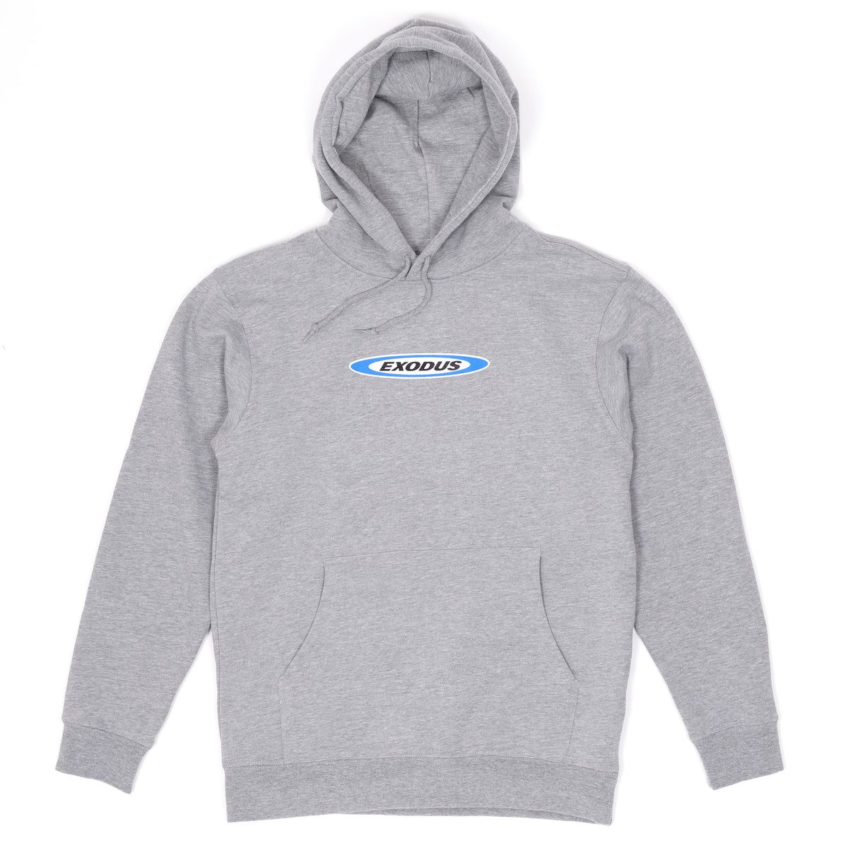 Exodus Oval Ladder Logo Regular Fit Hoodie - Heather Grey