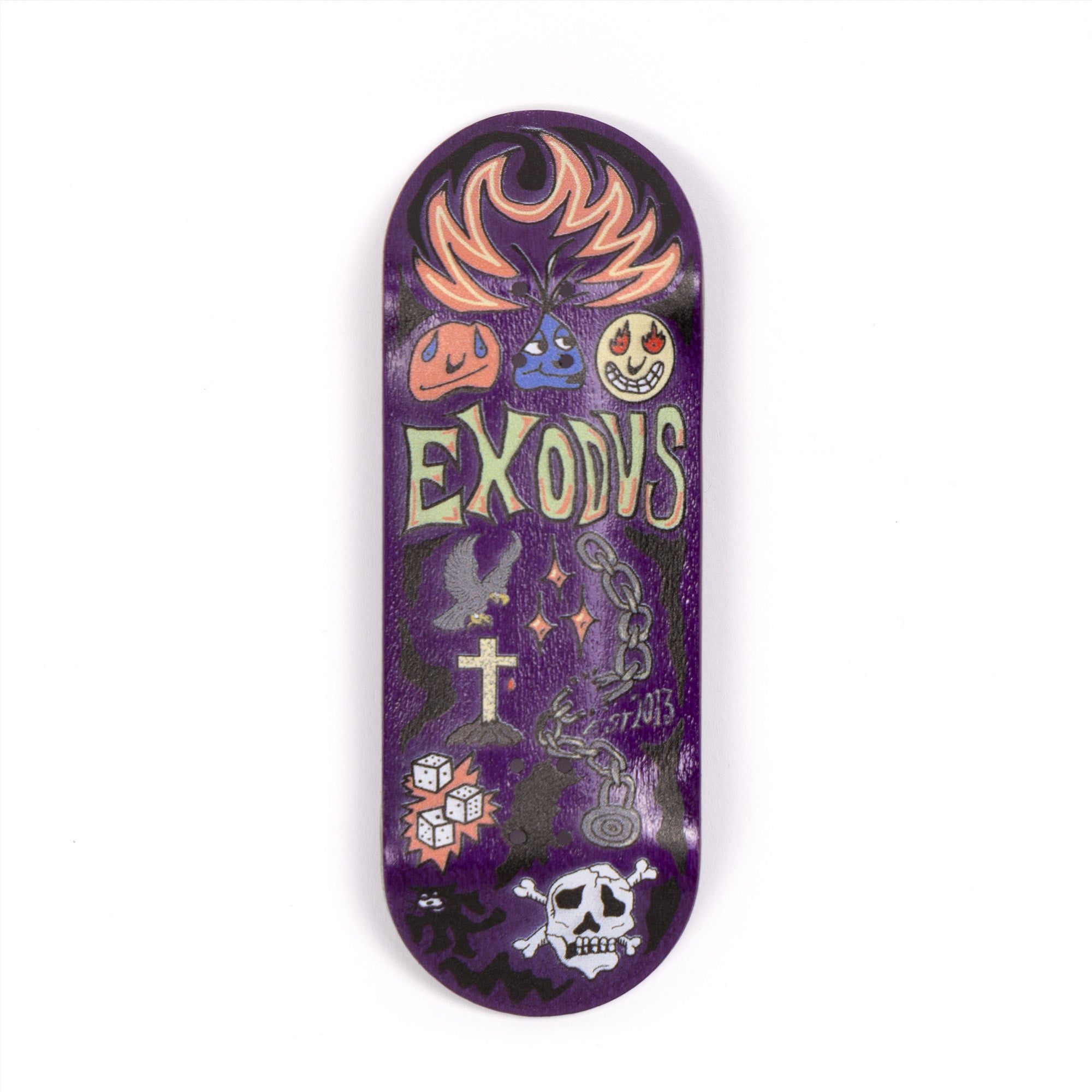 Purple Sketchy Exodus Fingerboard Deck