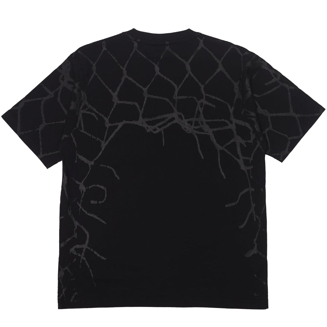 Black WKND skate tee with broken fence oversized back print