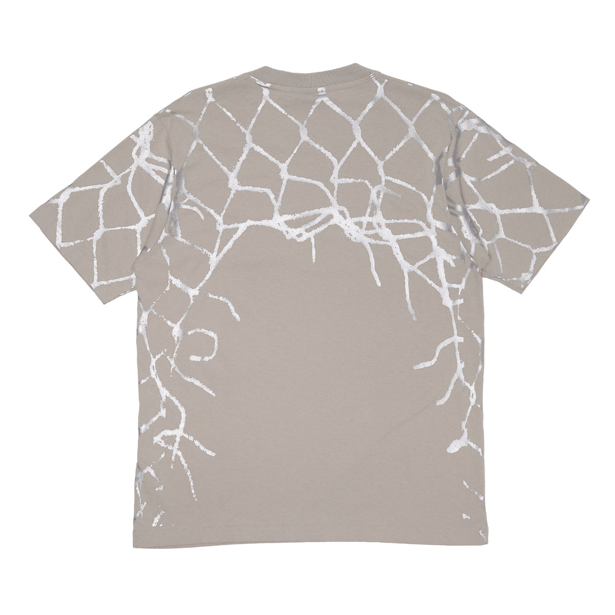 Mist beige WKND oversize print chain link tee back print