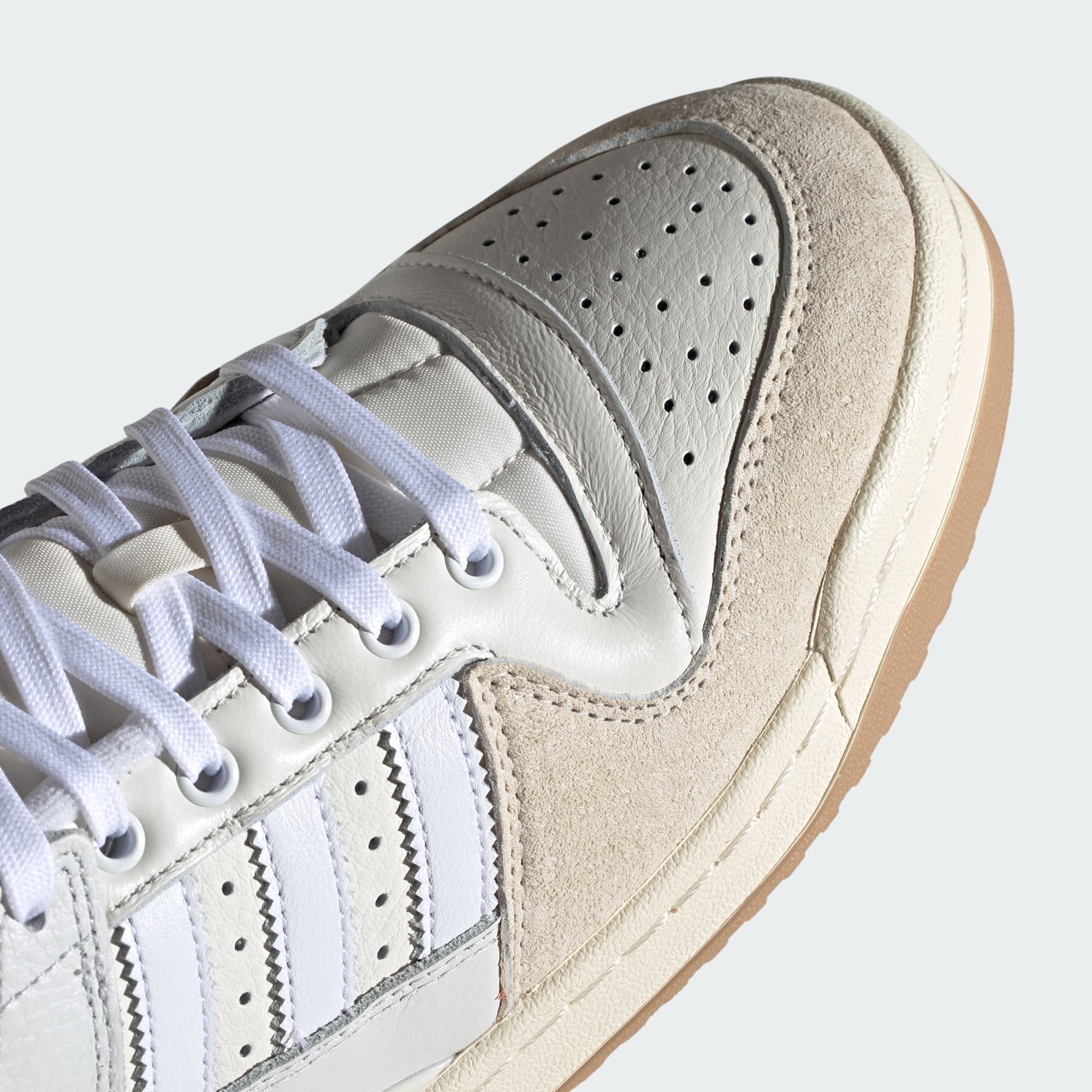 Chalk White Forum 84 ADV Adidas Skate Shoe Detail