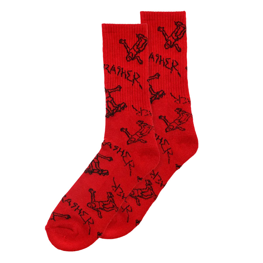 Red Gonz thrasher socks