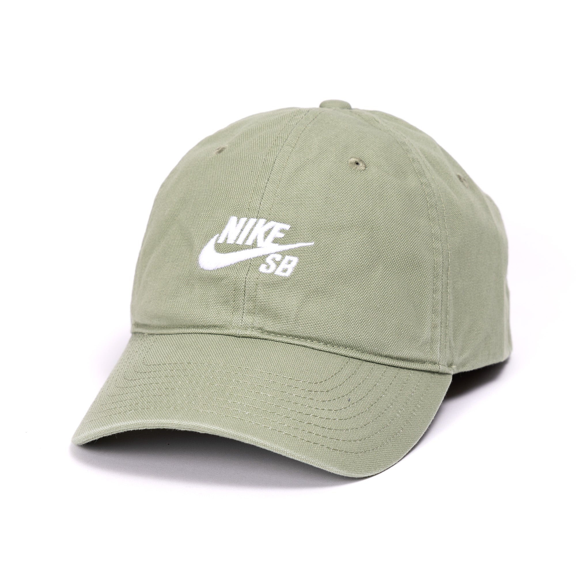 Nike SB Club Unstructured Strapback Hat Oil Green White