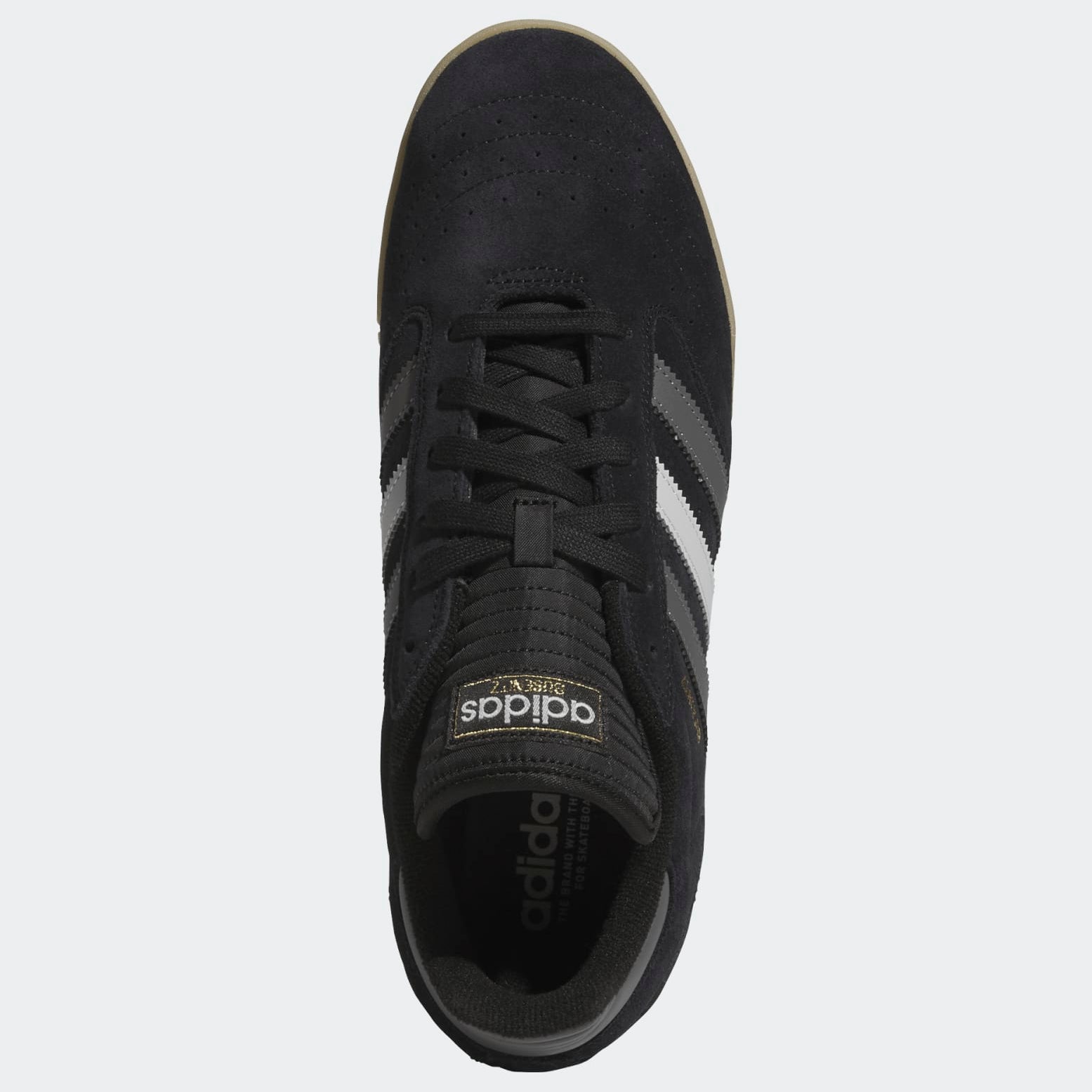 Black/Gum Busenitz Indoor Super Adidas Skate Shoe Top