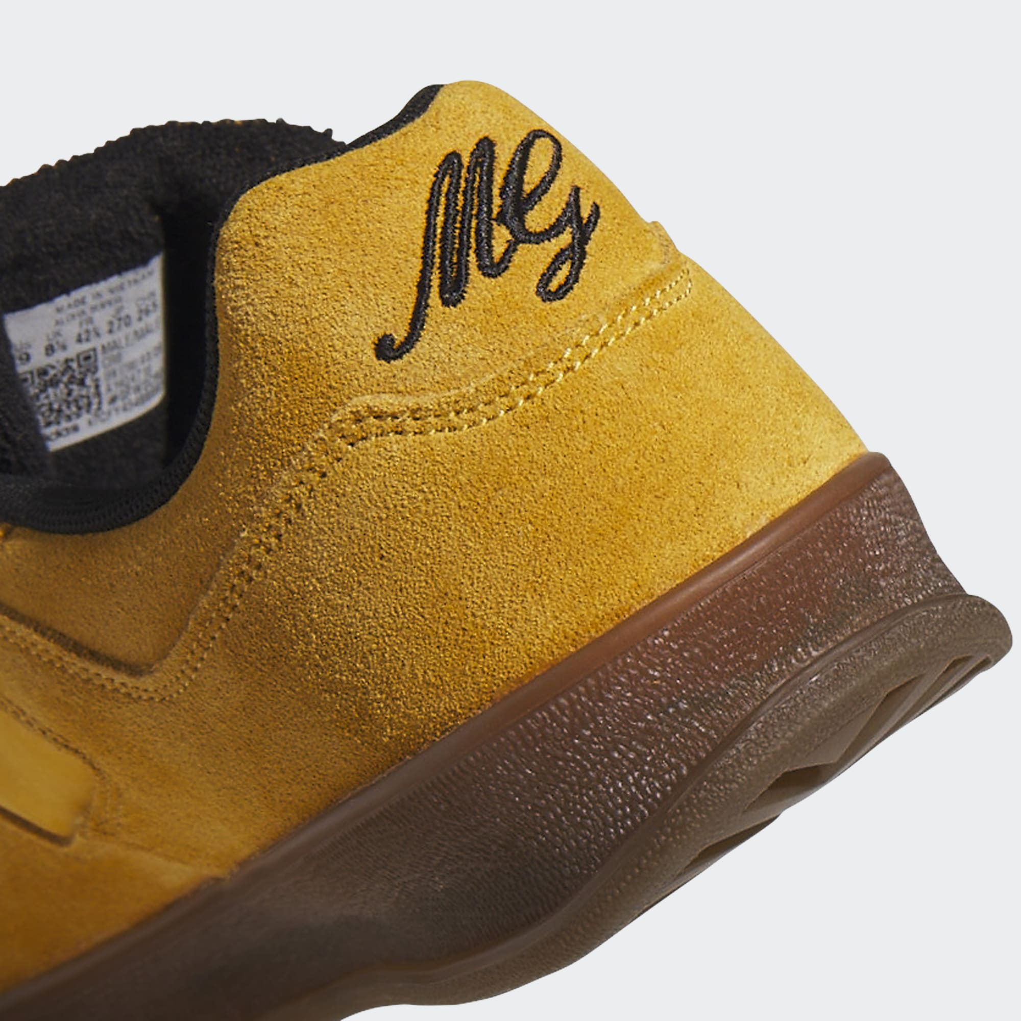 Preloved Yellow Aloha Super Adidas Skate Shoe Detail