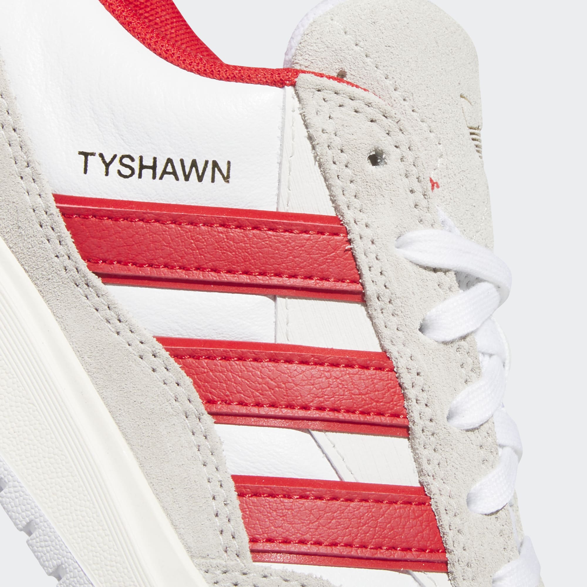 White/Red Tyshawn II Adidas Skate Shoe Detail