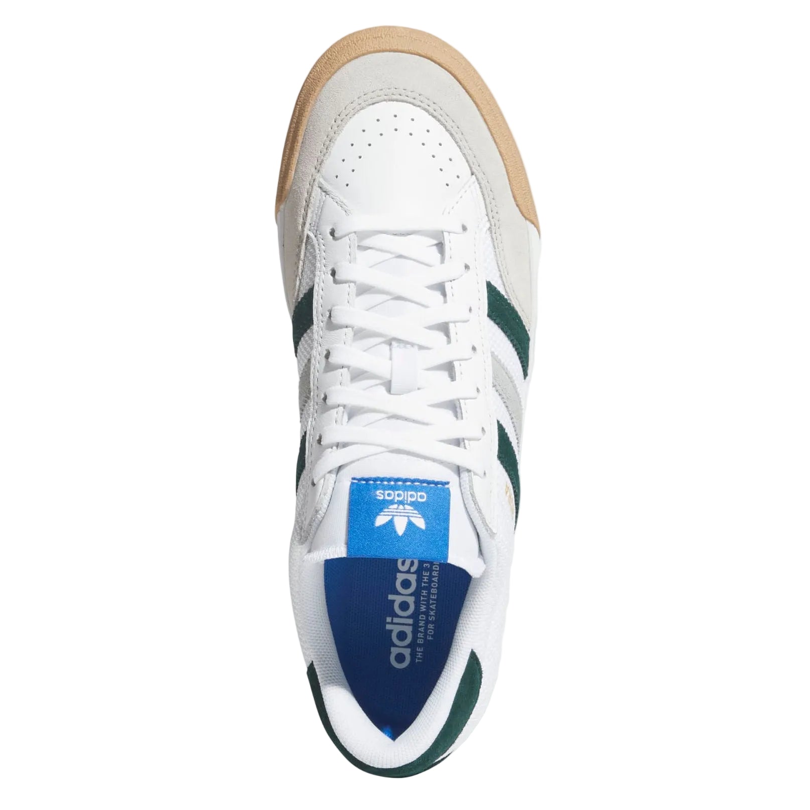 White/Green Nora Adidas Skate Shoe Top