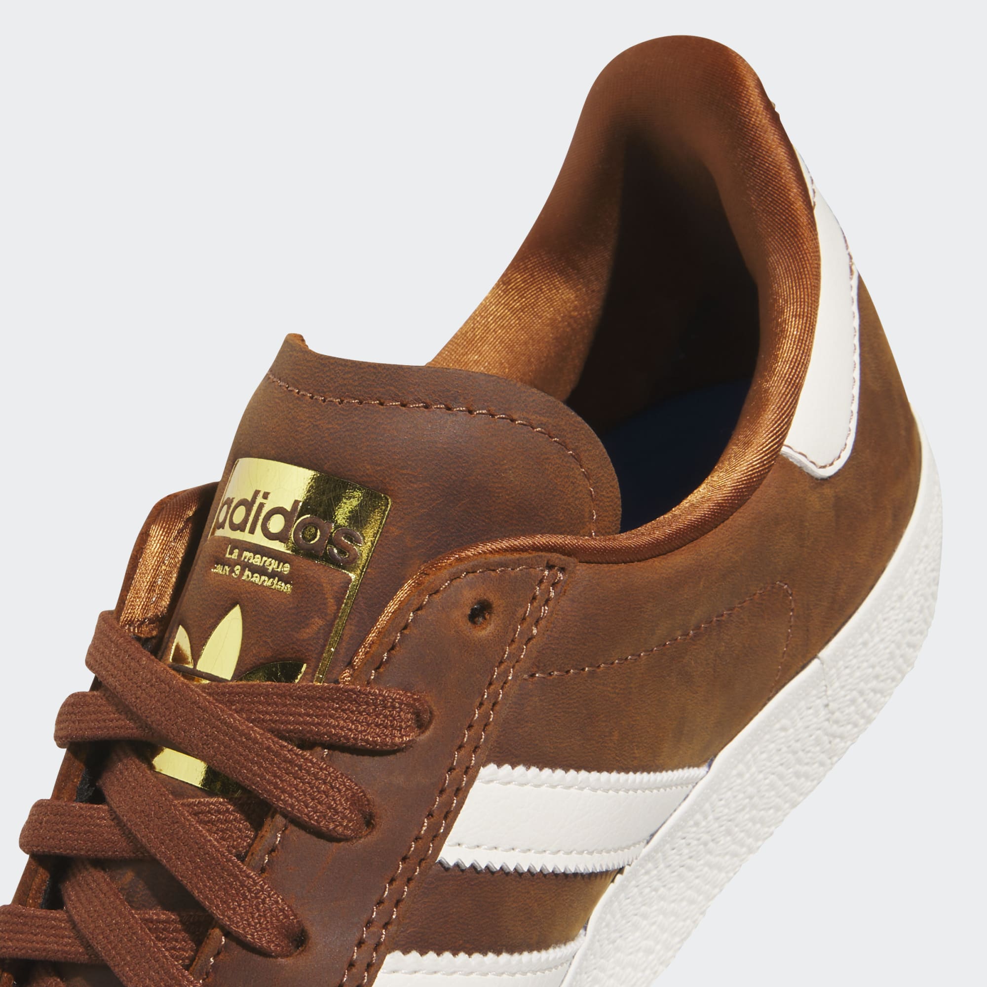 Dusty Bronze Gazelle ADV Adidas Skate Shoe Detail