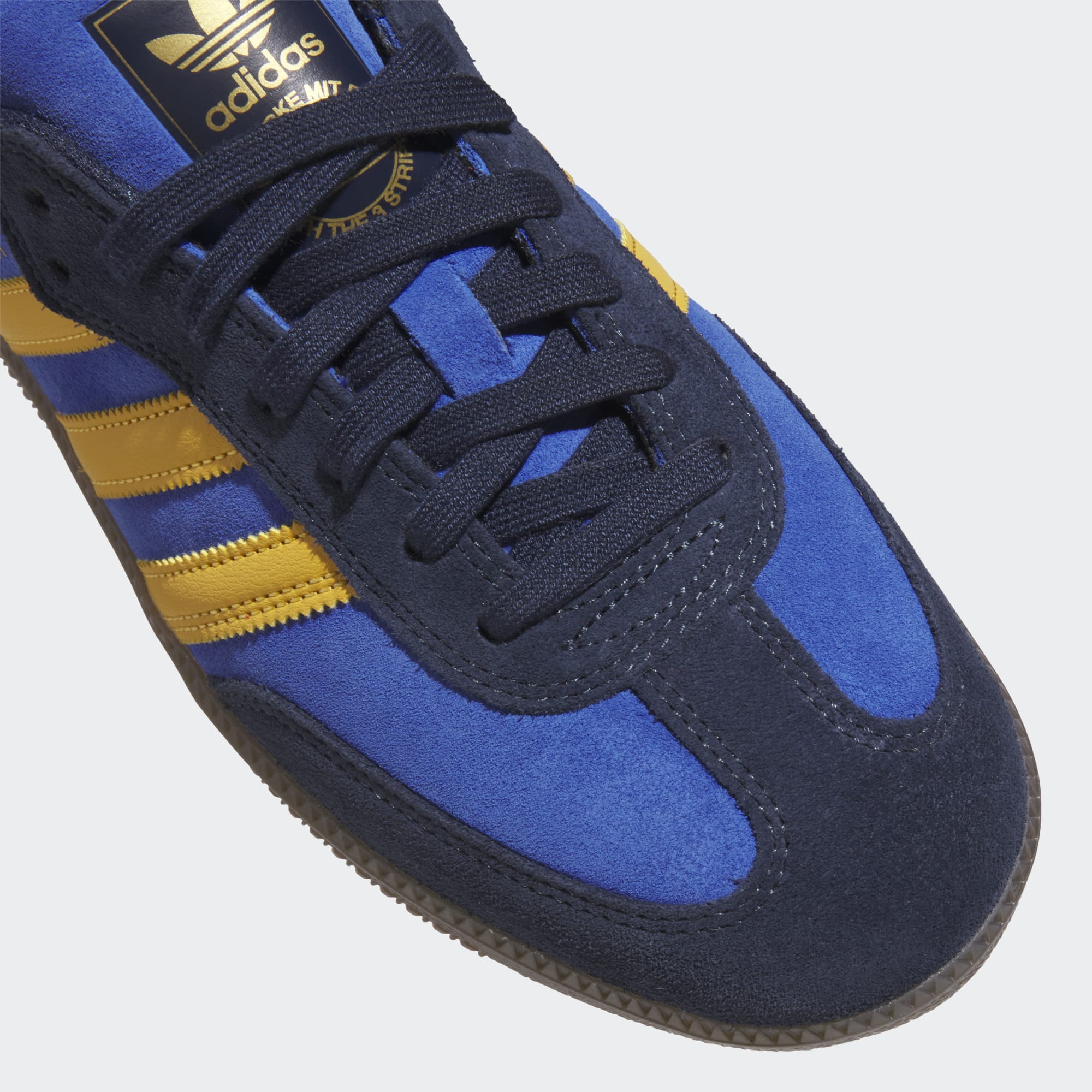 Blue Samba ADV Adidas Skate Shoe Detail