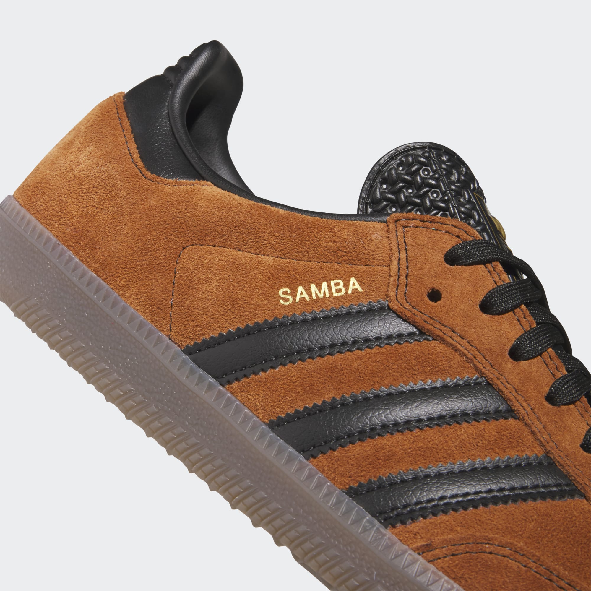 Dusky Bronze Samba ADV Adidas Skate Shoe Detail
