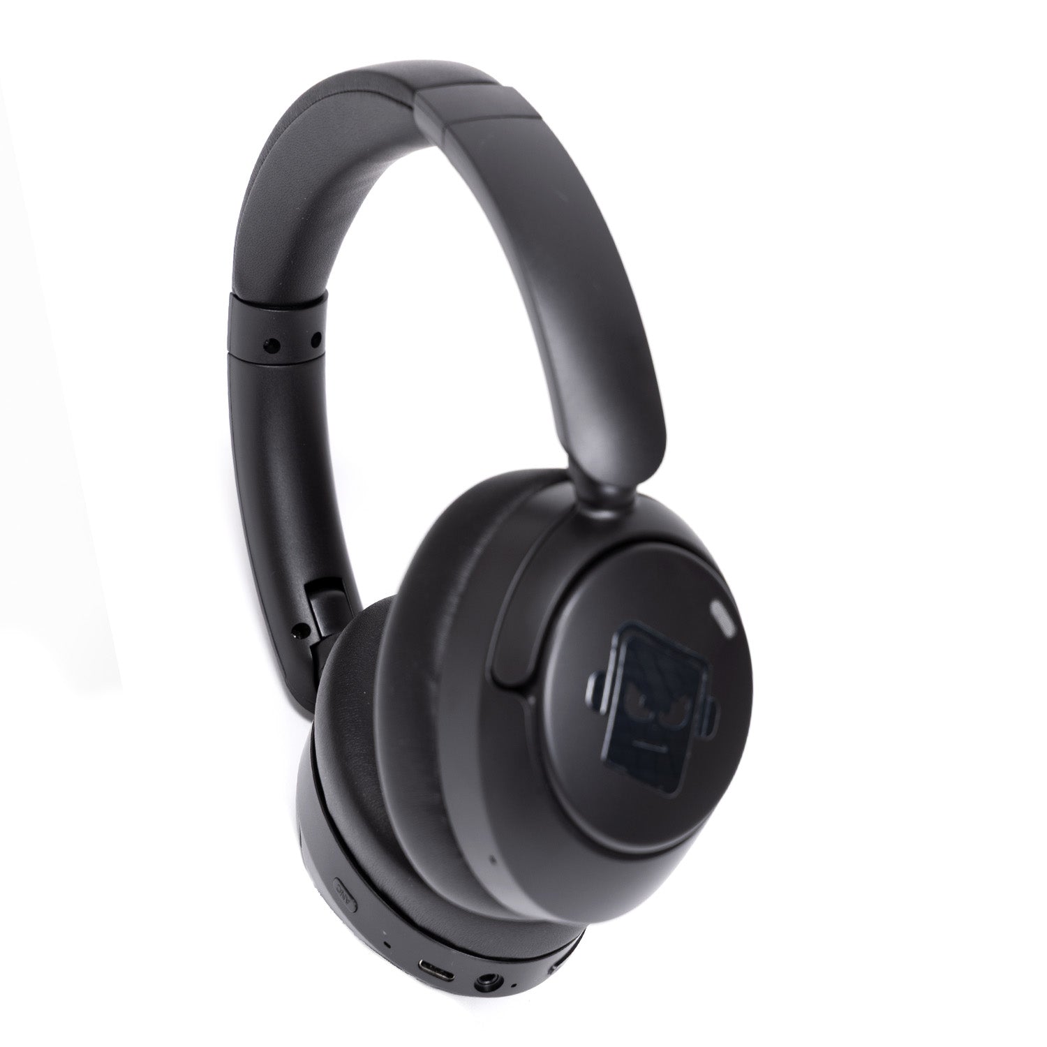 Black Hedz overhead headphones with square head logo