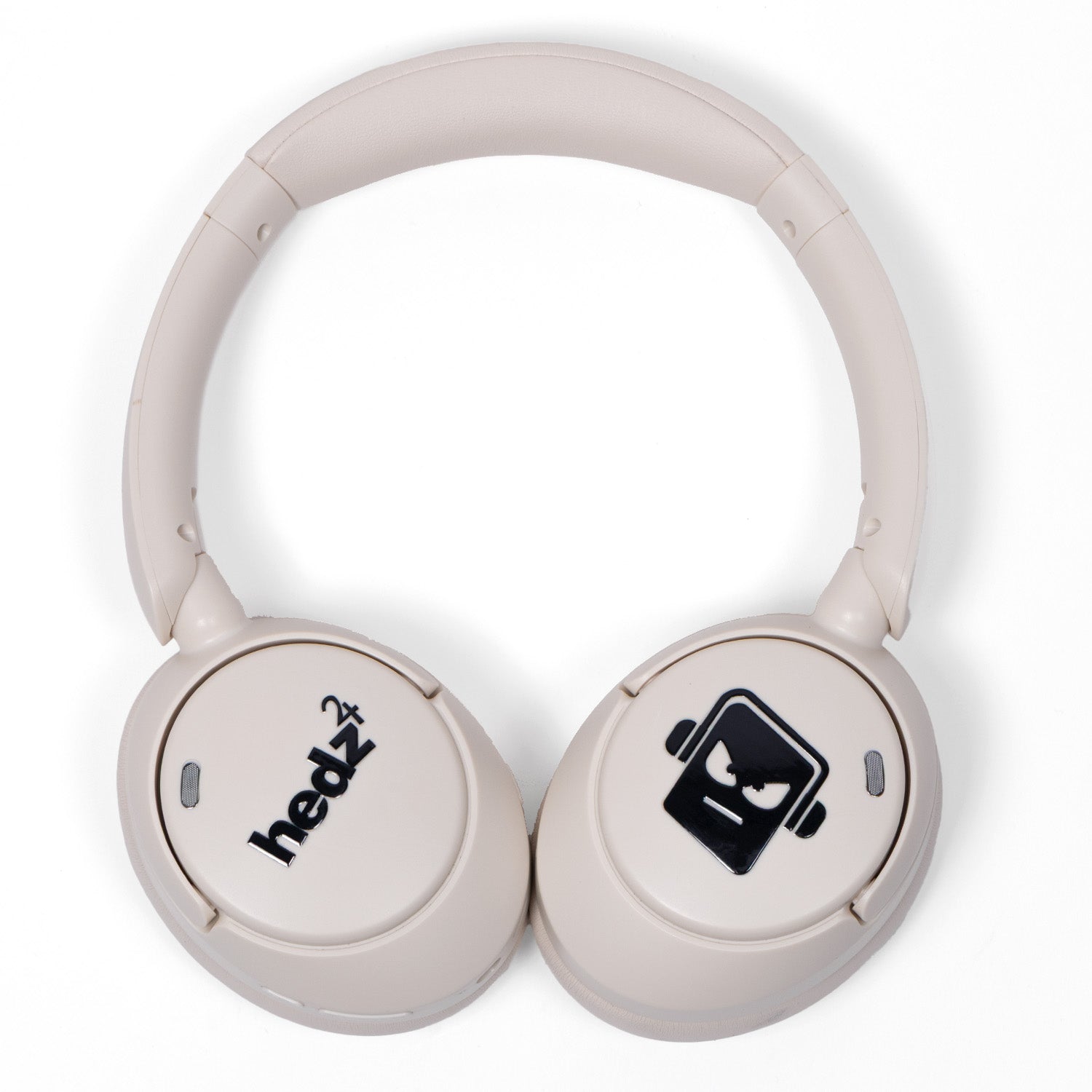 White Hedz 24 Snowboard brand headphones with square head logo