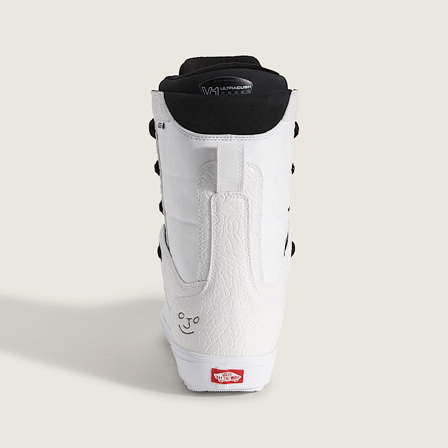 White Hi-Standard OG Vans Snowboard Boots back