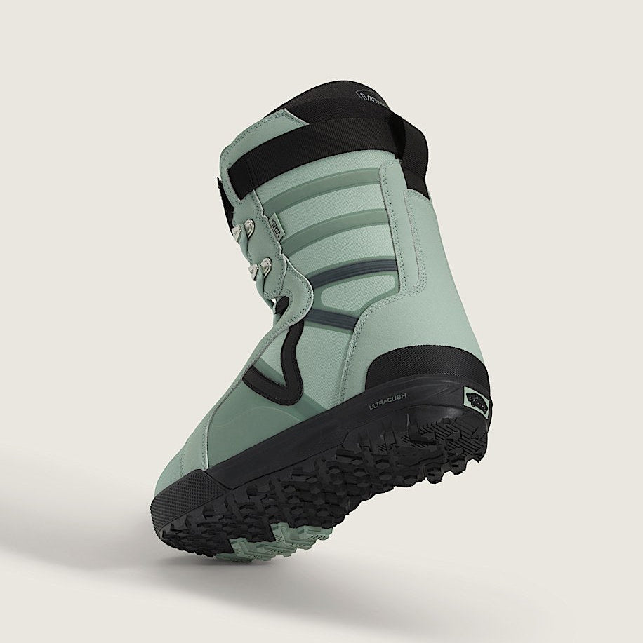 Gray Olive Hi-Standard Pro Vans Snowboard Boots Back