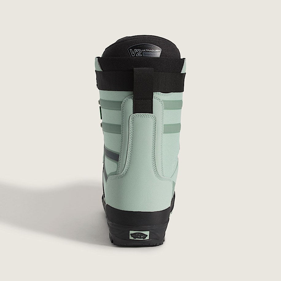 Gray Olive Hi-Standard Pro Vans Snowboard Boots Back