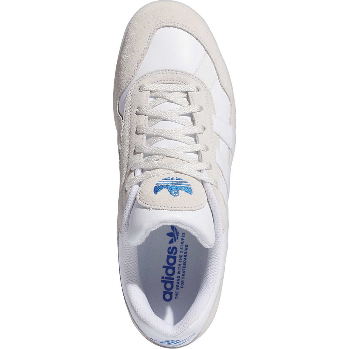Crystal White Aloha Super Adidas Skate Shoe Top