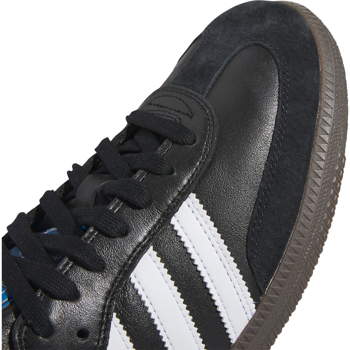 Black/White Samba ADV Adidas Skateboard Shoe Detail