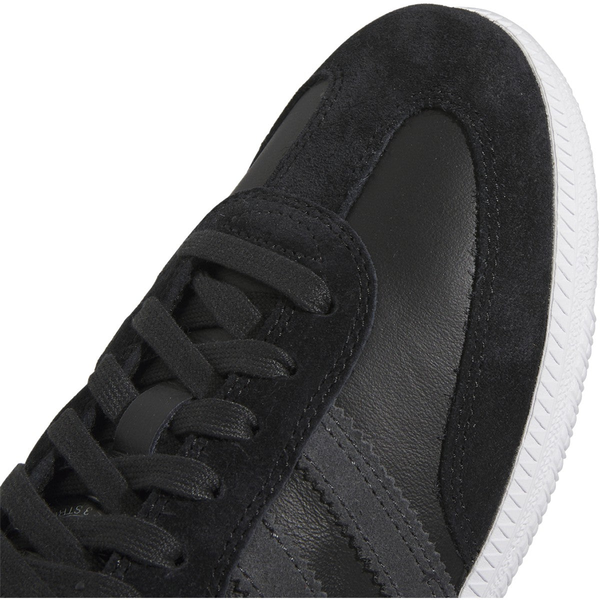 Black/Carbon Samba ADV Adidas Skate Shoe Detail