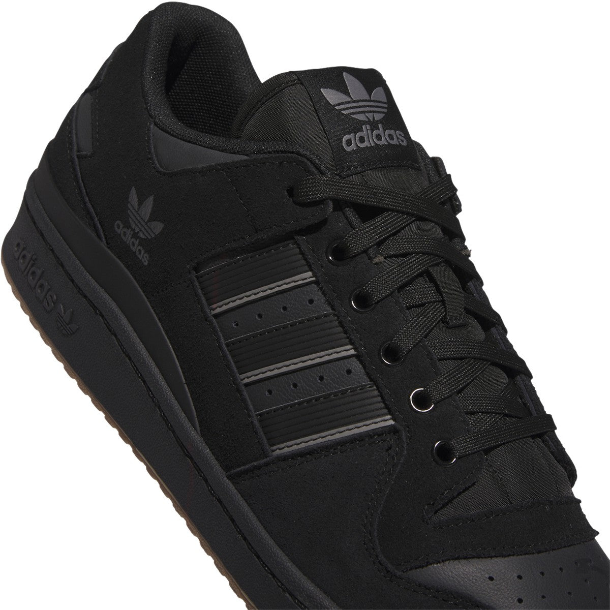Black Forum 84 Low ADV Adidas Skateboarding Shoe Detail