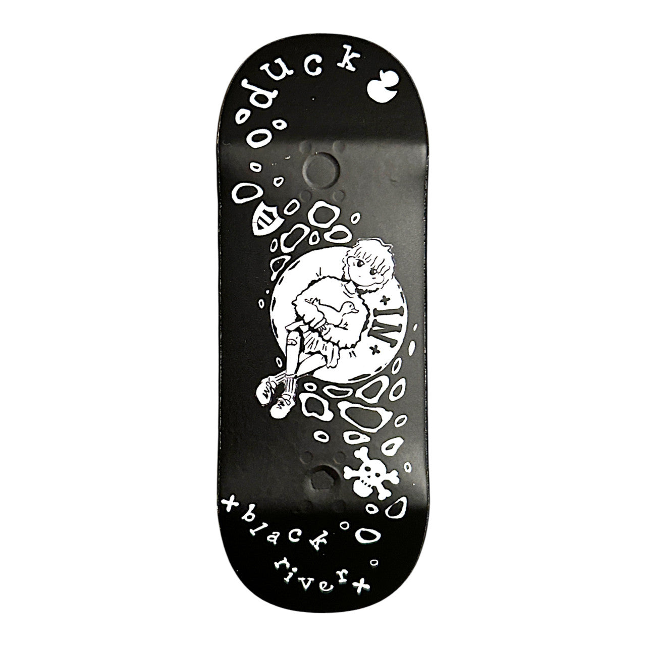 Duck Deck x Blackriver Black Duck Flatface D-16 Polycarbonate Fingerboard Deck - Glow