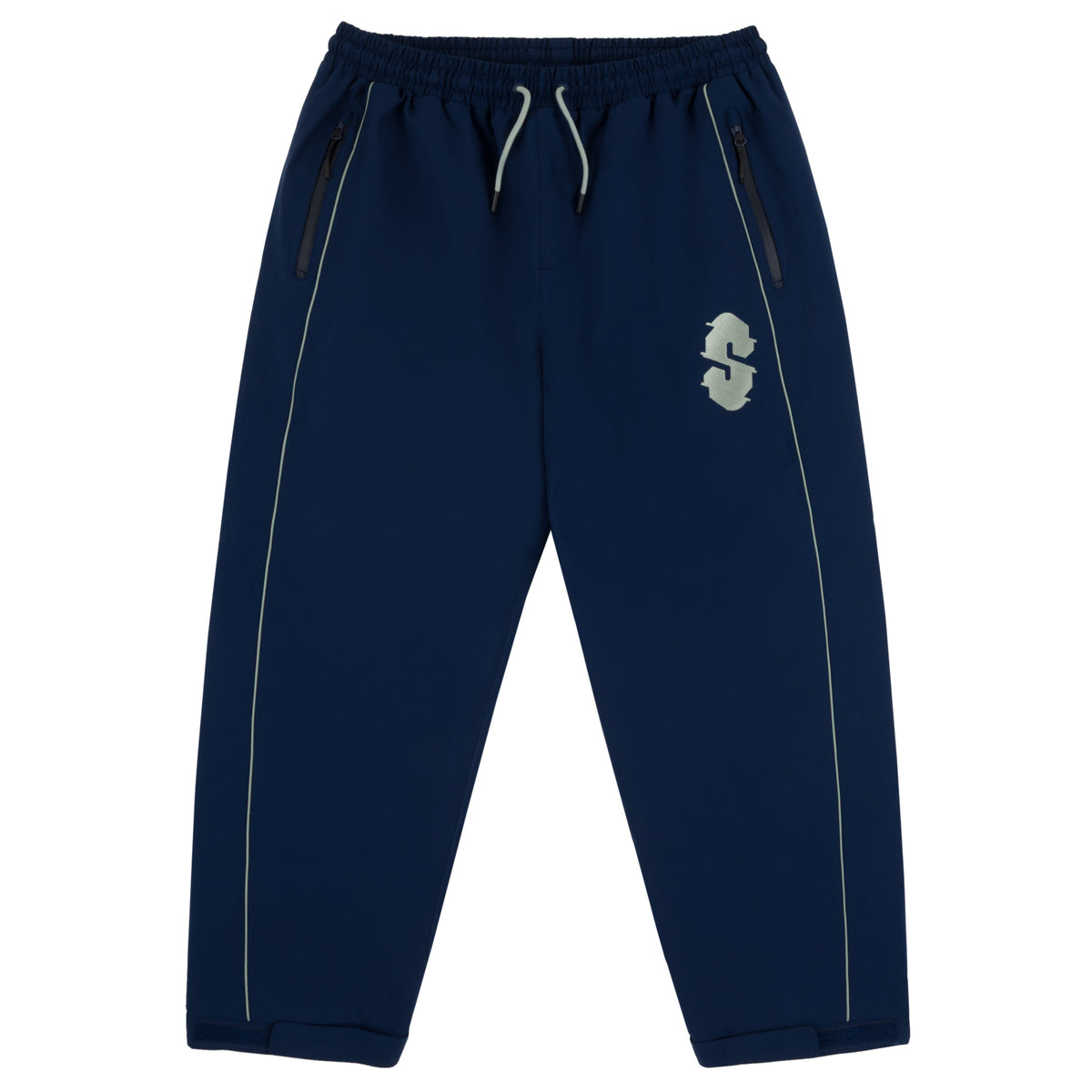 Navy Insulated Souvenir Track Snow Pants