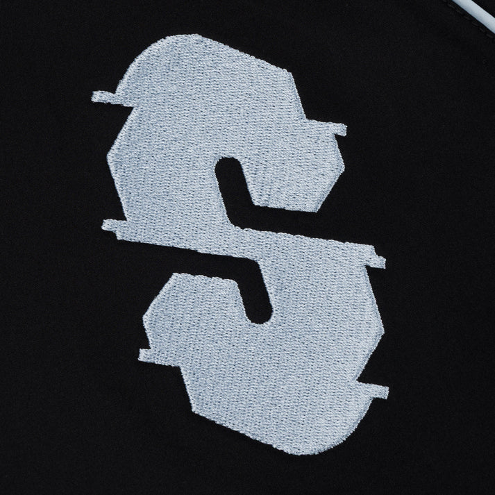 Black Insulated Souvenir Track Jacket Detail