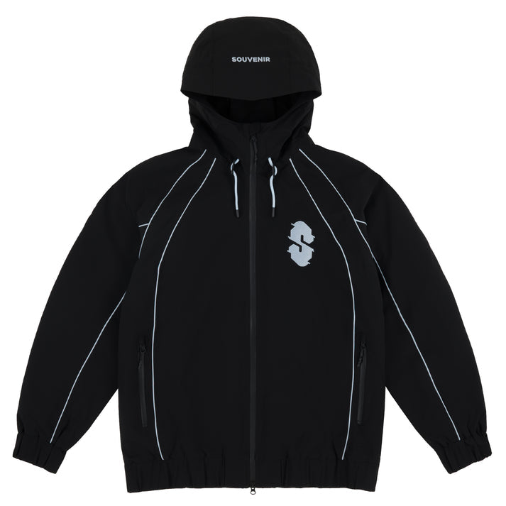 Black Insulated Souvenir Track Jacket