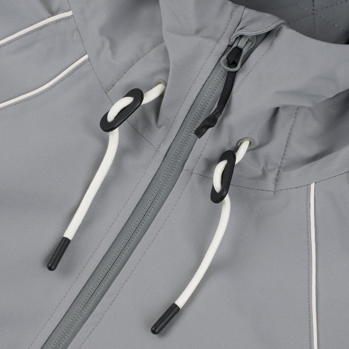 Cool Grey Insulated Souvenir Track Jacket Detail