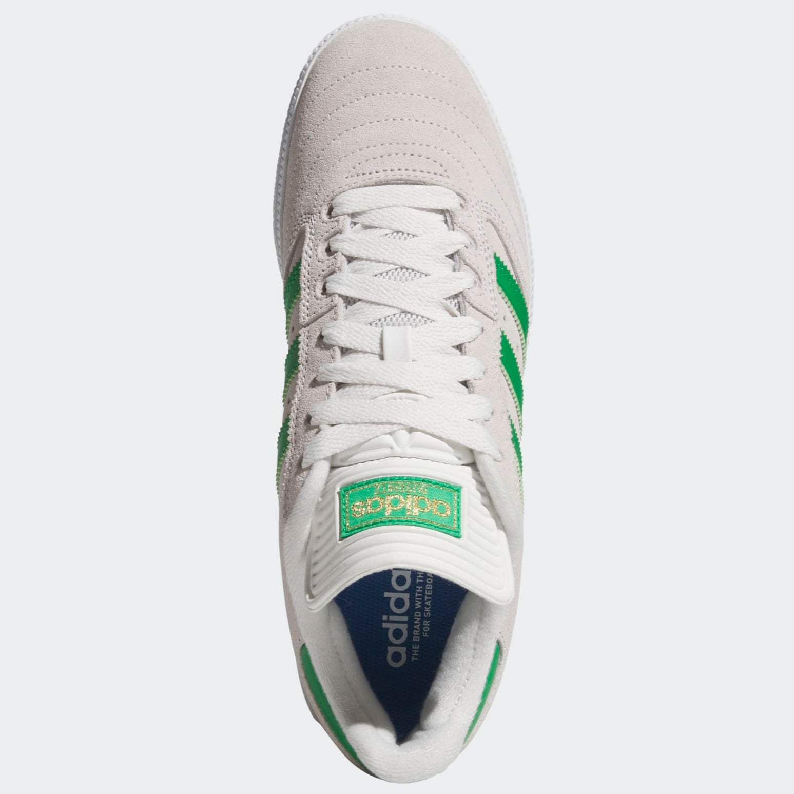 Crystal White Busenitz Adidas Pro Skate Shoe Top