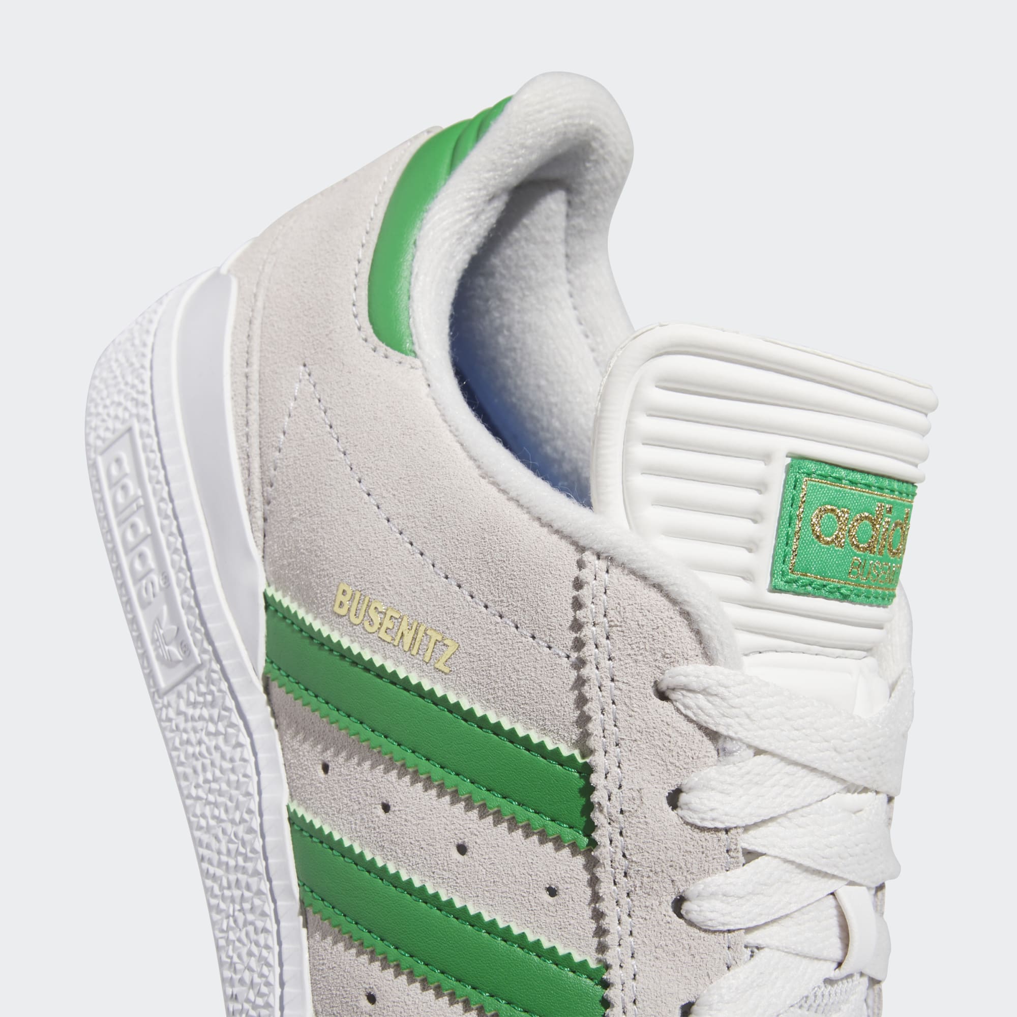 Crystal White Busenitz Adidas Pro Skate Shoe Detail
