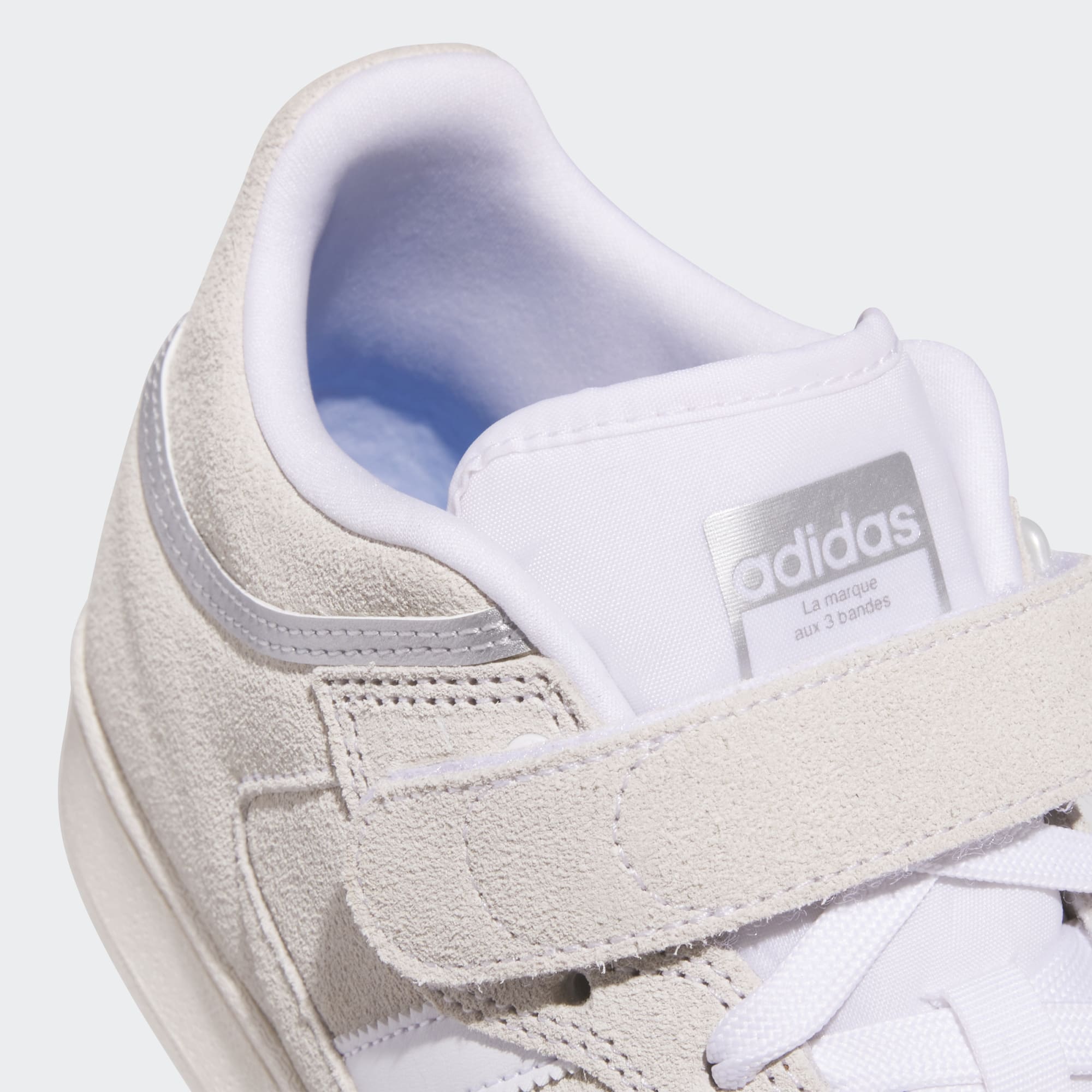 White Pro Shell ADV Adidas Skate Shoe Detail