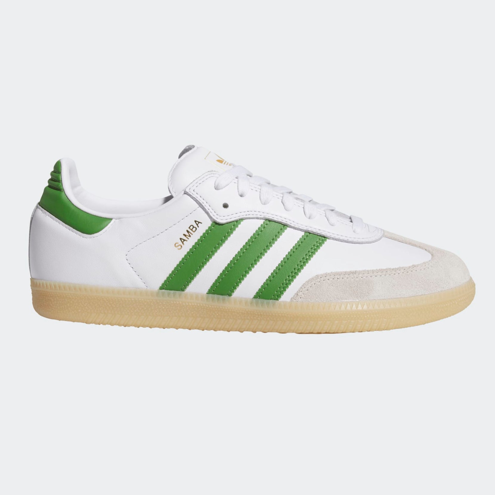White/Green/Gum Samba ADV Adidas Skate Shoe