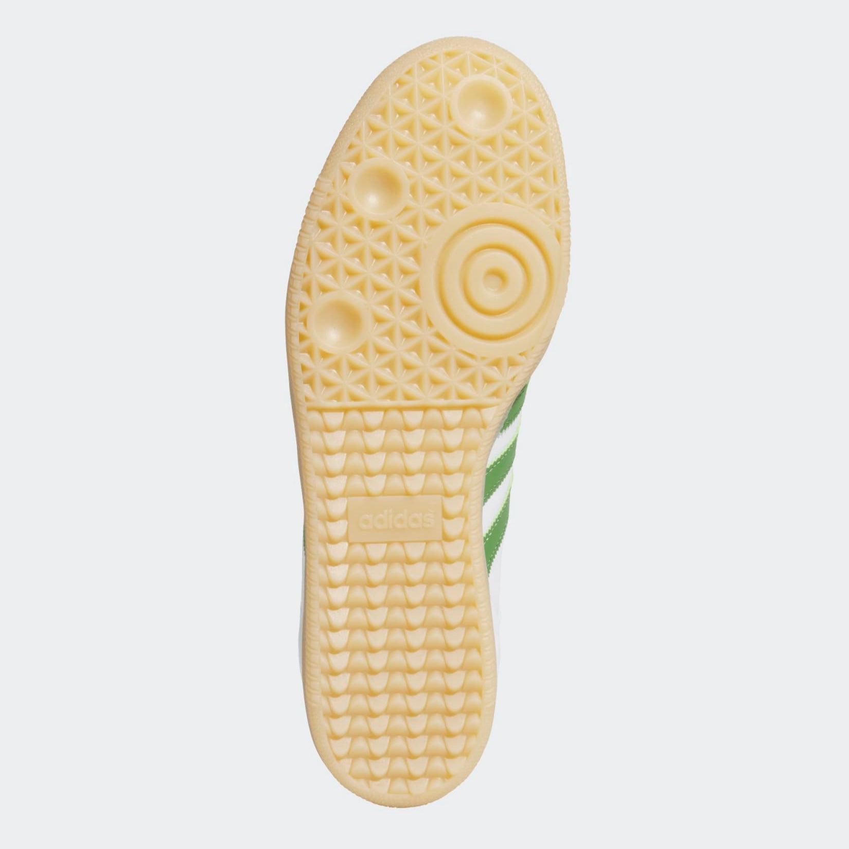 White/Green/Gum Samba ADV Adidas Skate Shoe Bottom