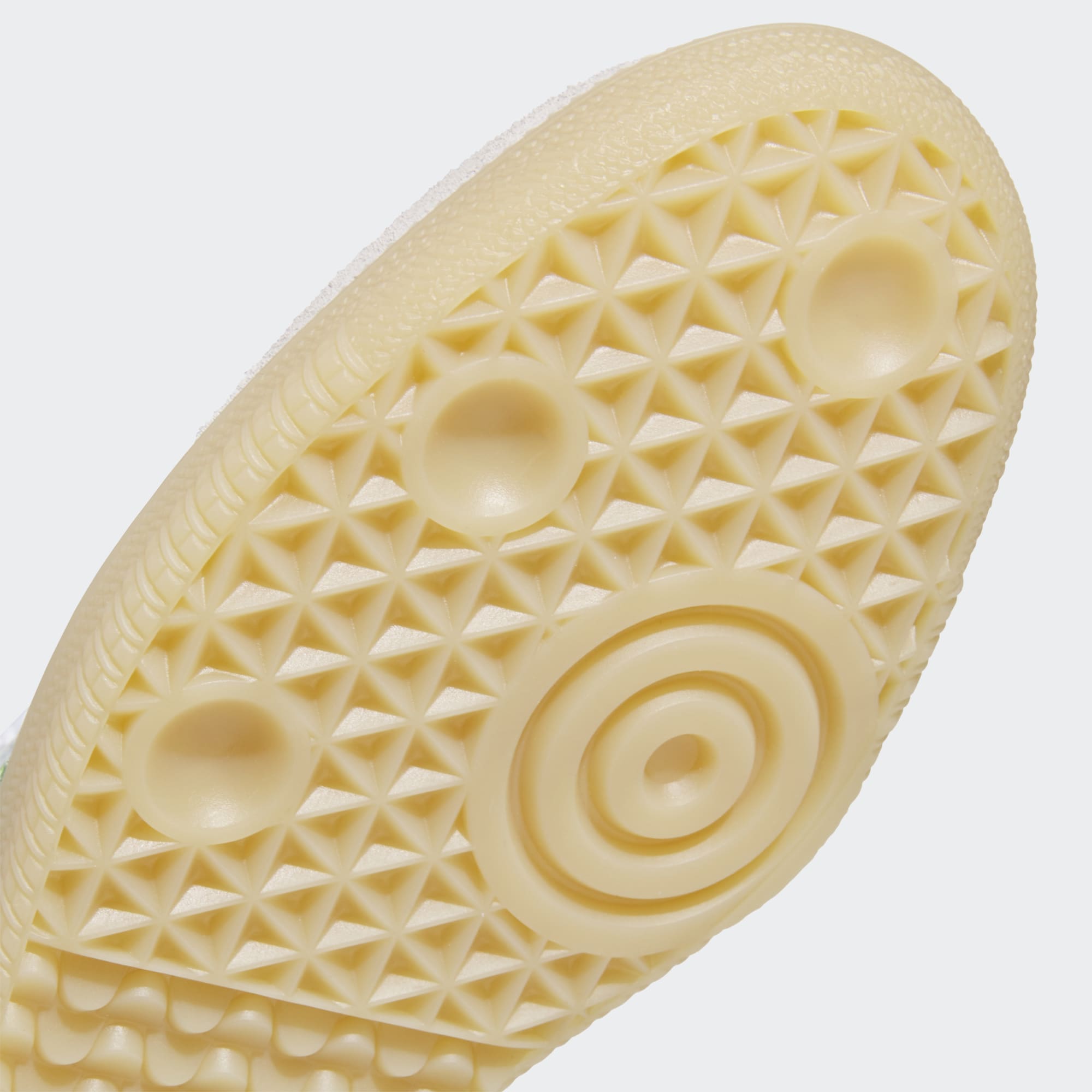 White/Green/Gum Samba ADV Adidas Skate Shoe Detail
