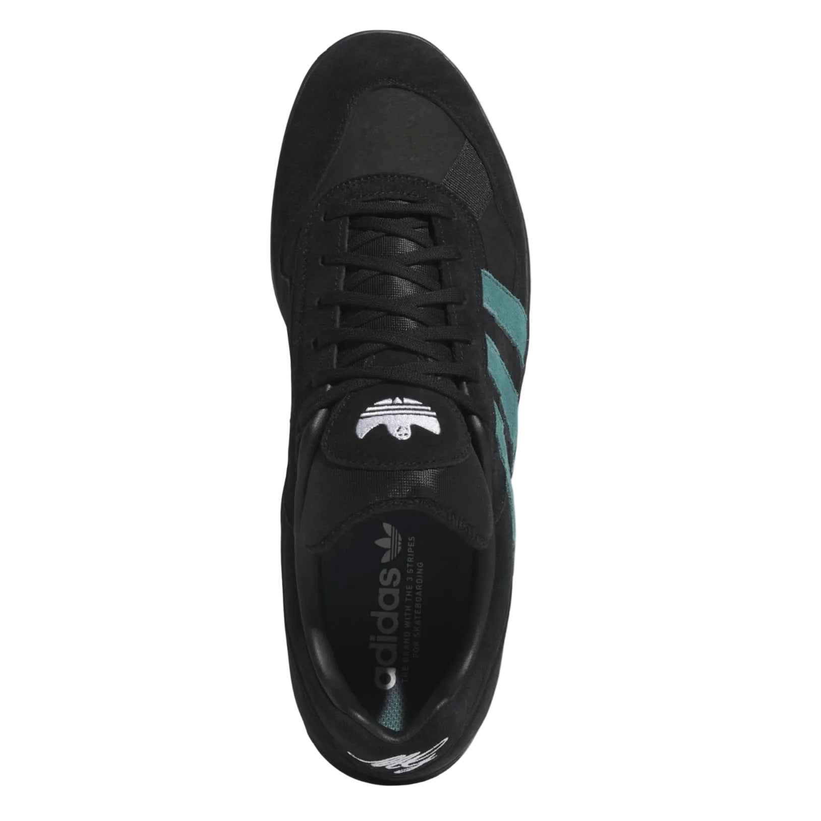 Black/Teal Aloha Super Adidas Skate Shoe Top