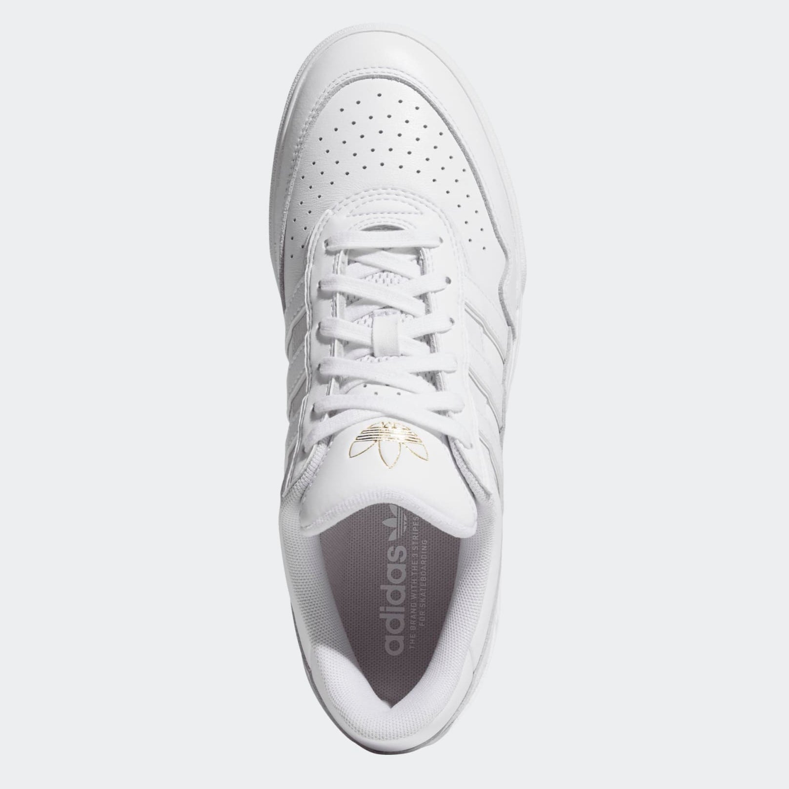 White/Gum Tyshawn II Adidas Skate Shoe Top