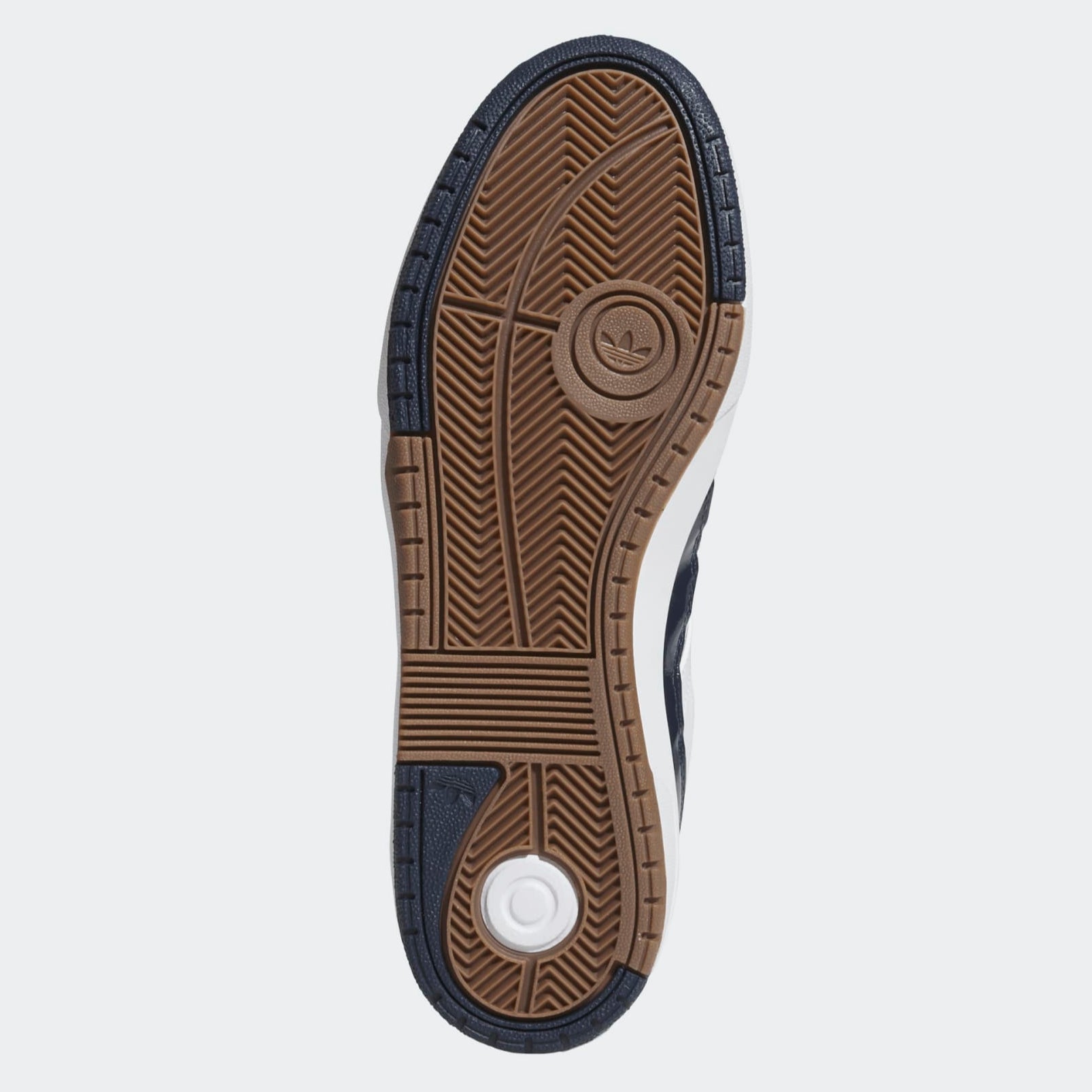 White/Navy Tyshawn II Adidas Skate Shoe Bottom