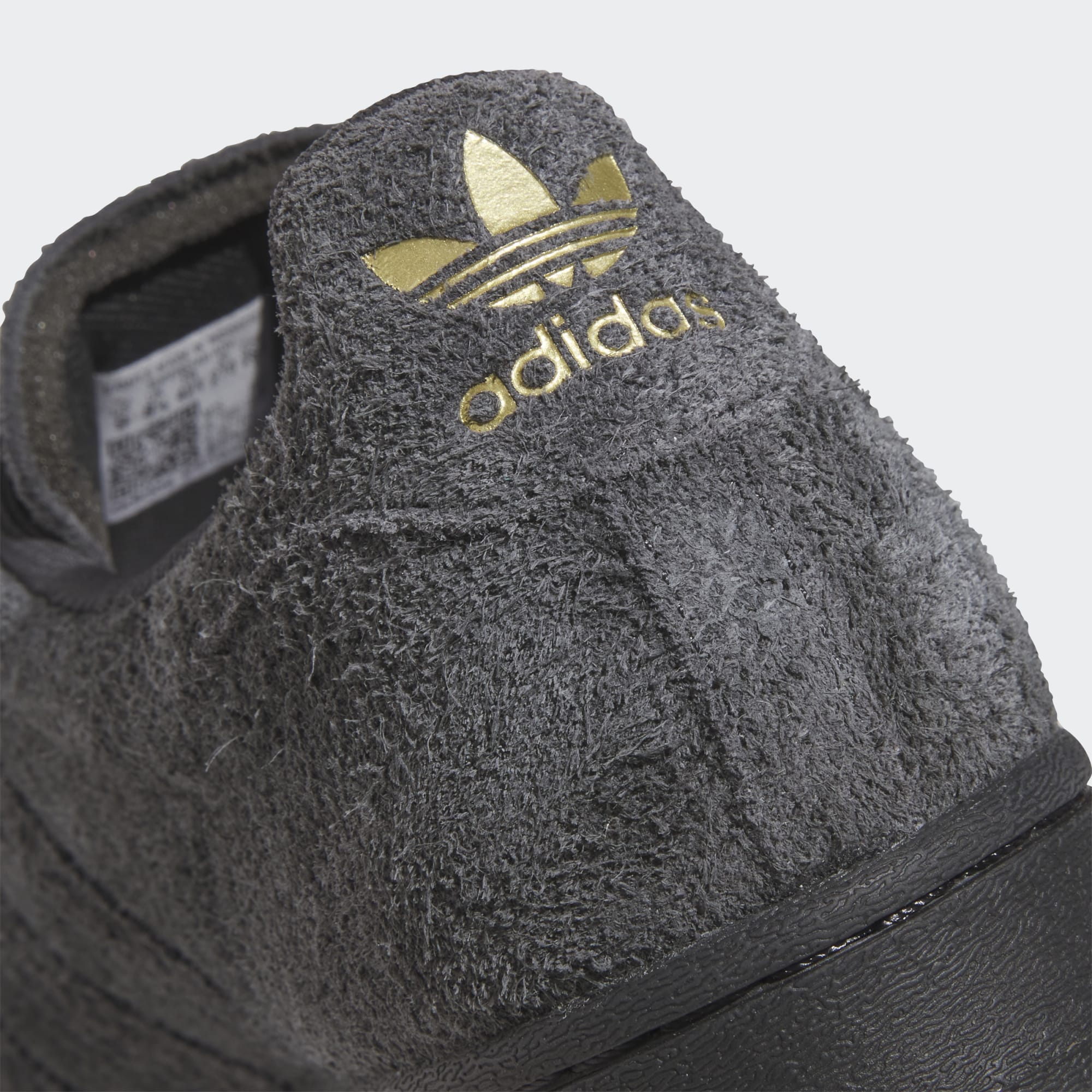 Carbon Grey Superstar ADV Adidas Skate Shoe Detail