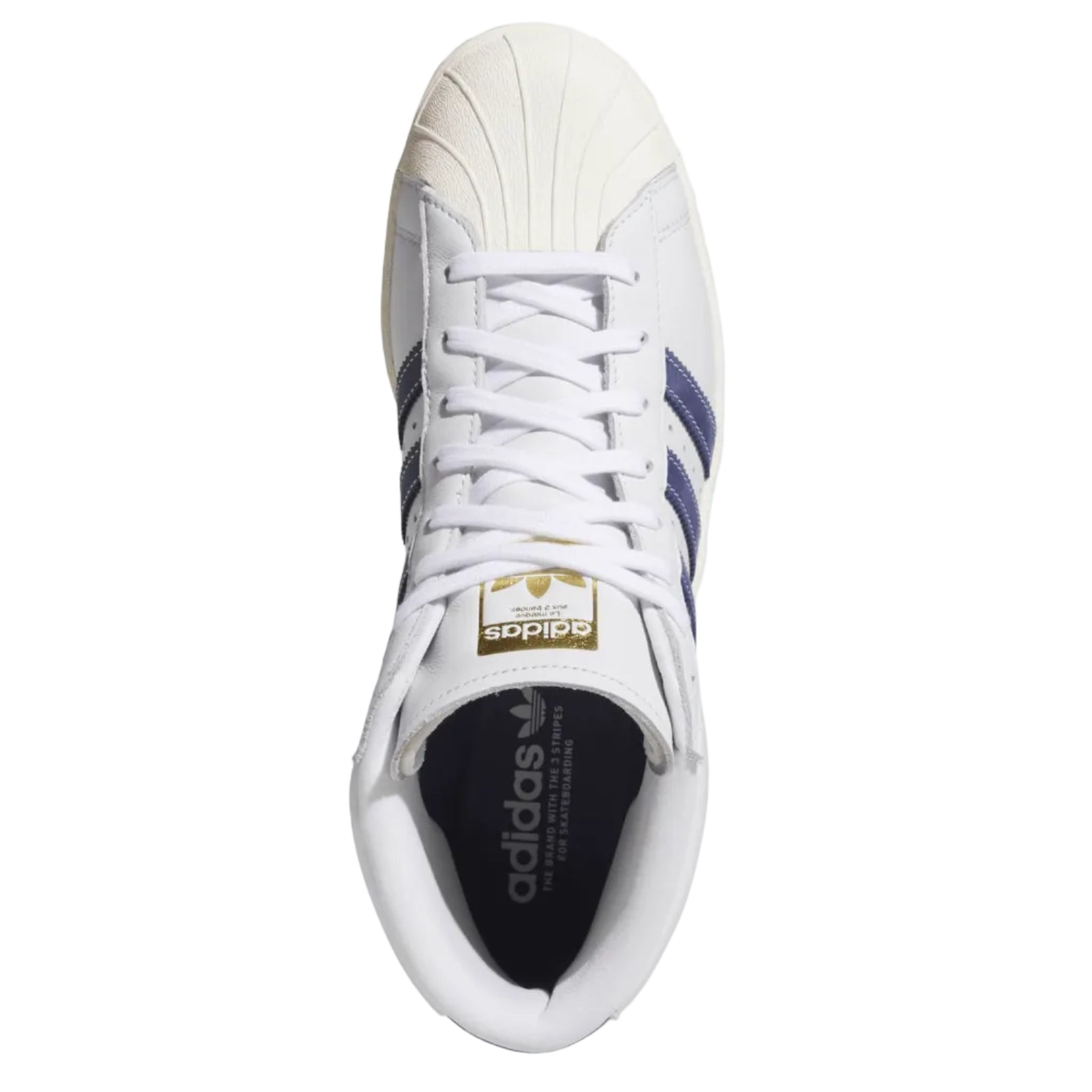 Crystal White Pro Model 80 ADV Adidas Skate Shoe Top