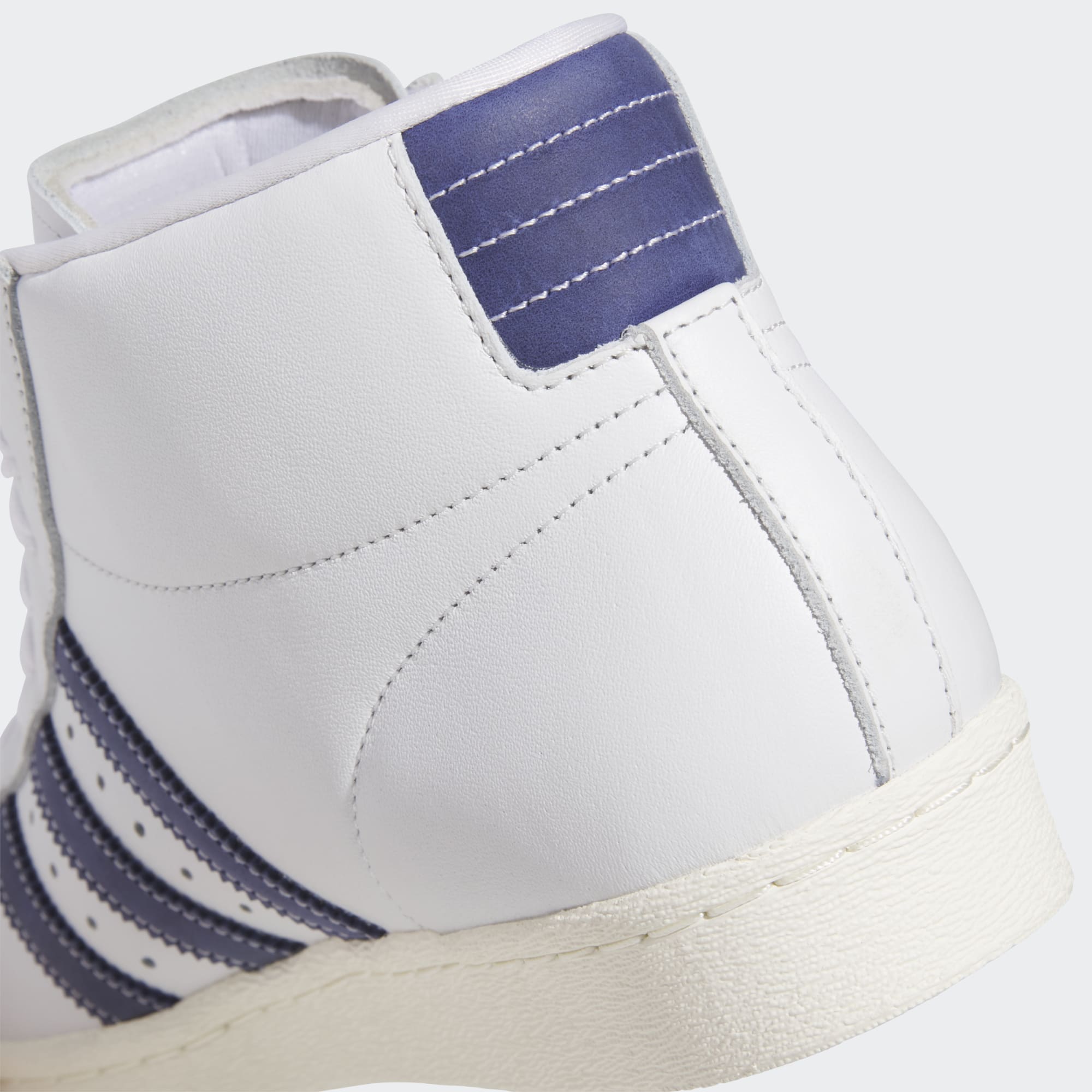 Crystal White Pro Model 80 ADV Adidas Skate Shoe Detail