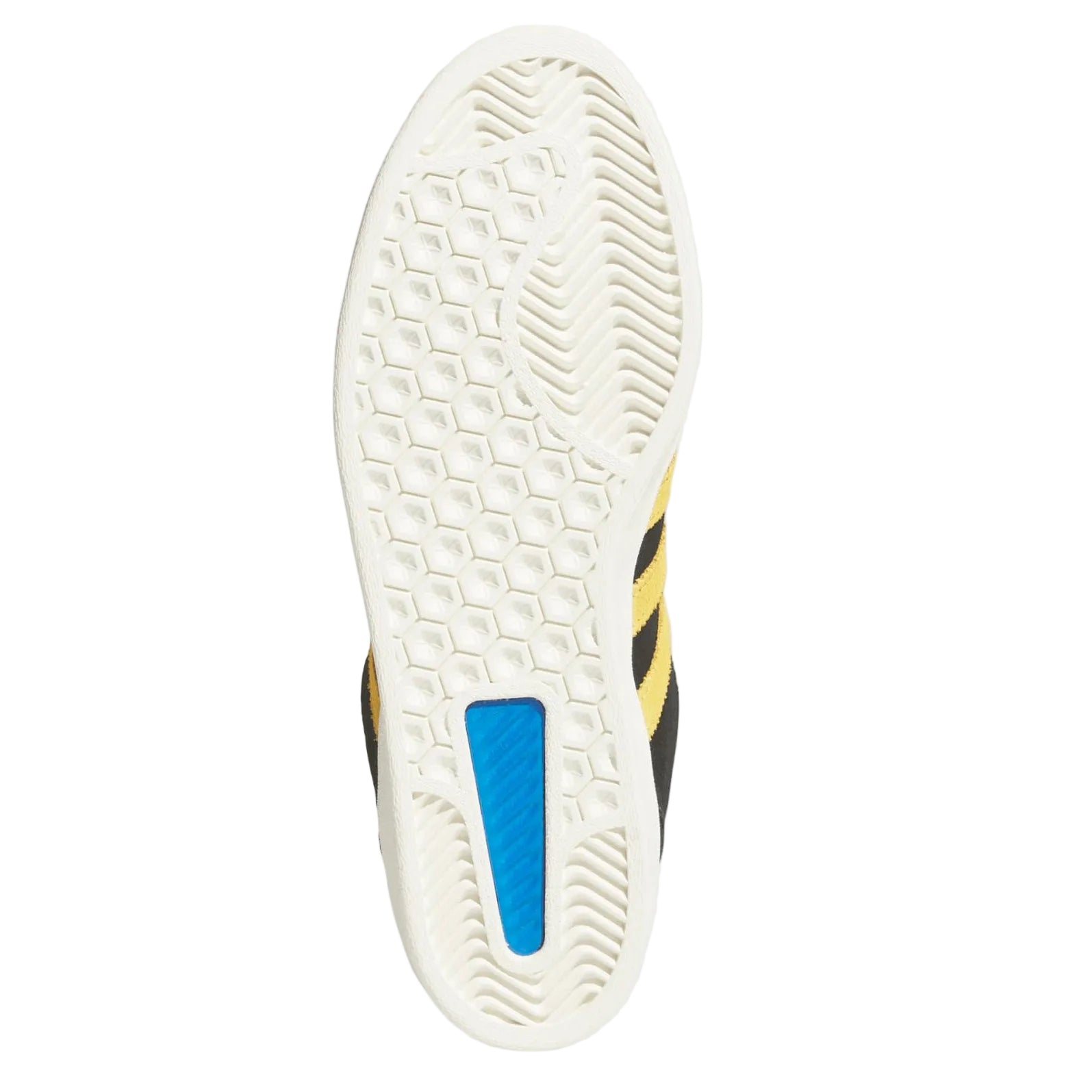 Black/Yellow Superskate Adidas Skate Shoe Bottom