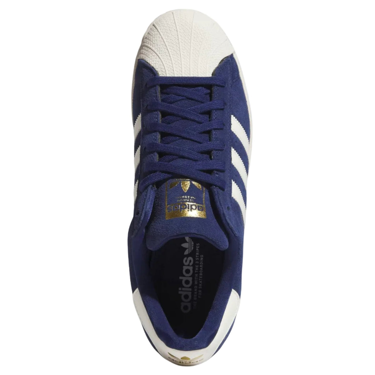 Dark Blue Superstar ADV Adidas Skate Shoe Top