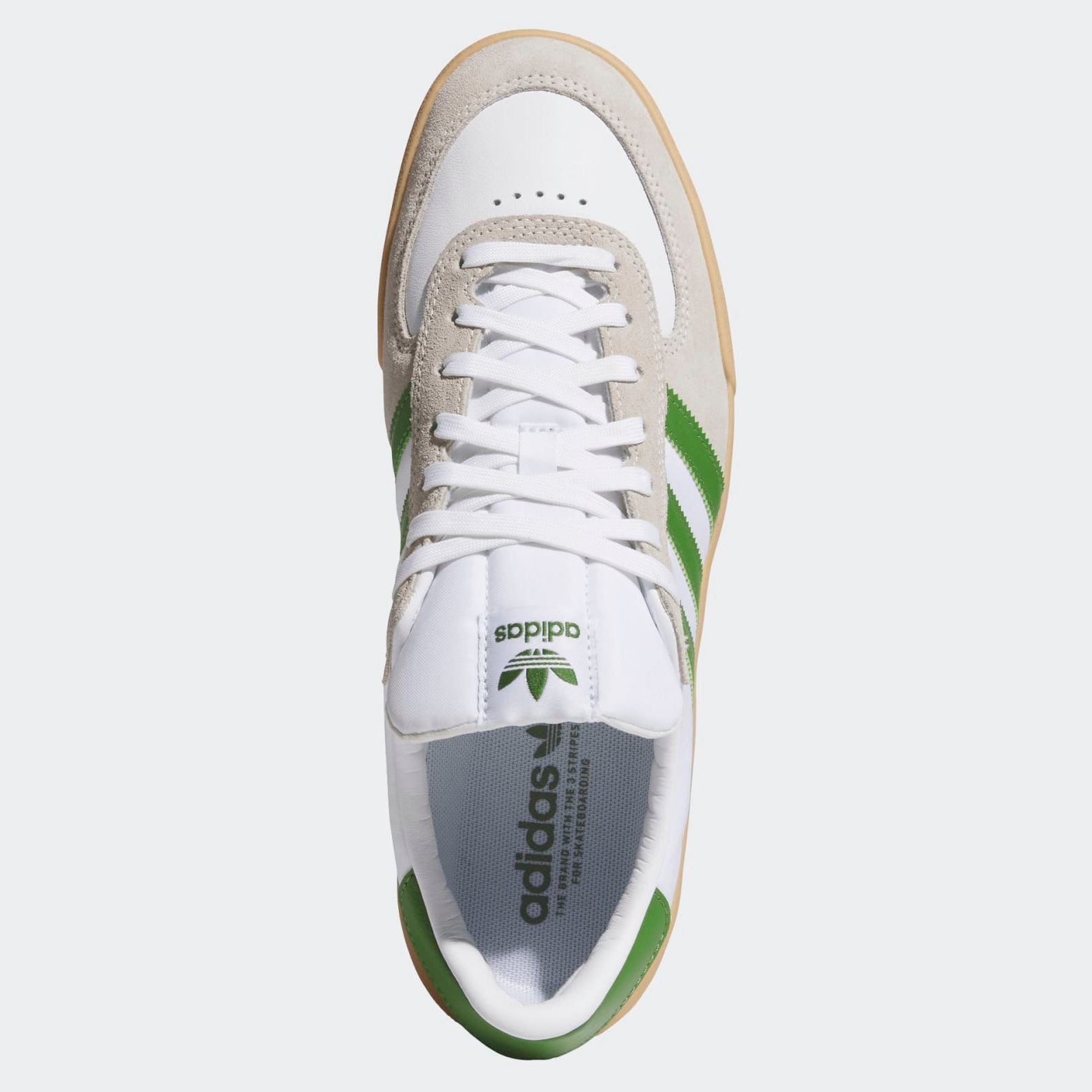 White/Green Glenburn Adidas Skate Shoe Top