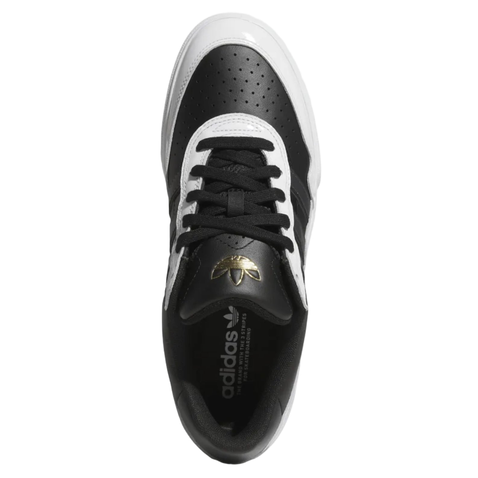 Black/White Tyshawn II Adidas Skate Shoe Top