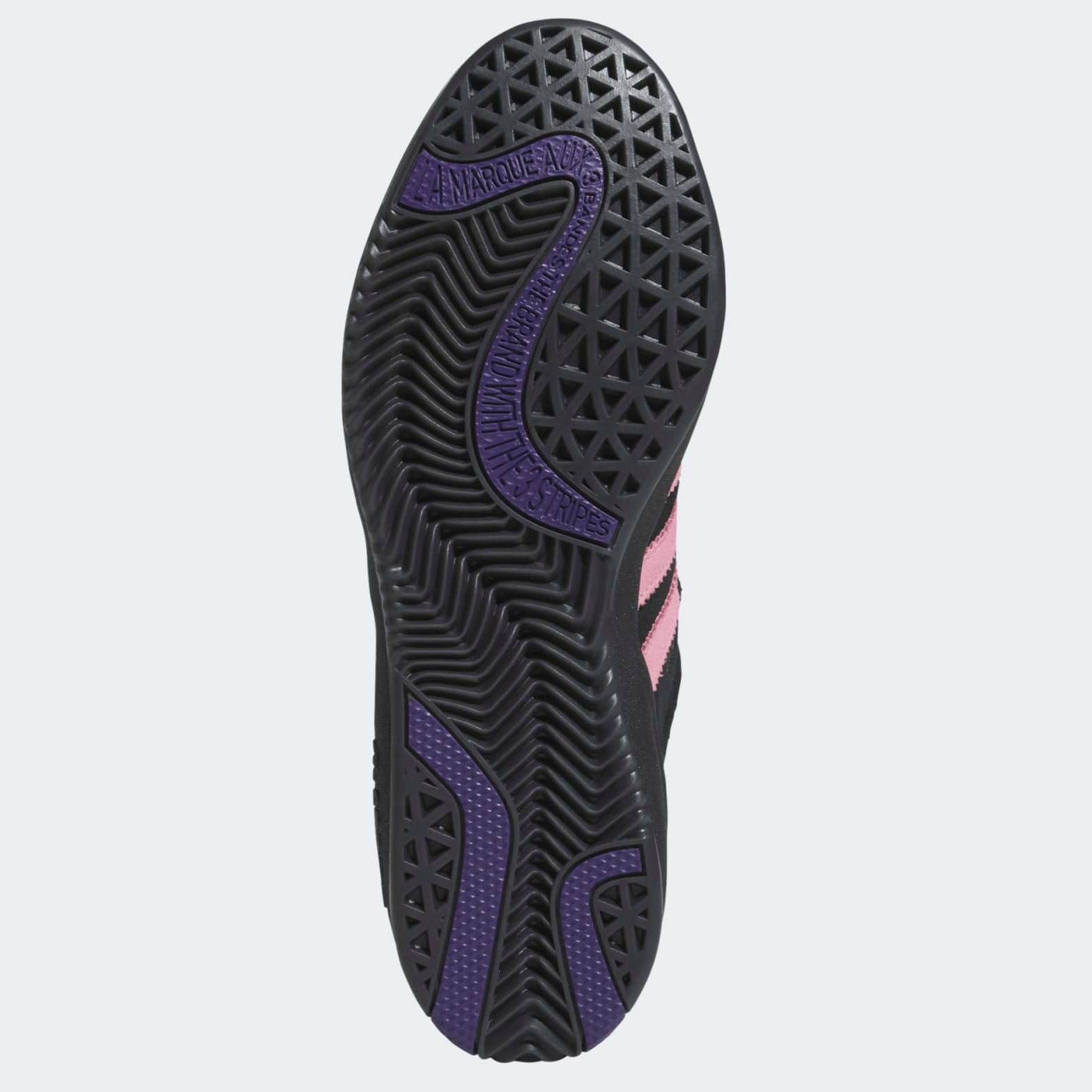 Black/Pink/Purple Puig Samba Adidas Skate Shoe Bottom