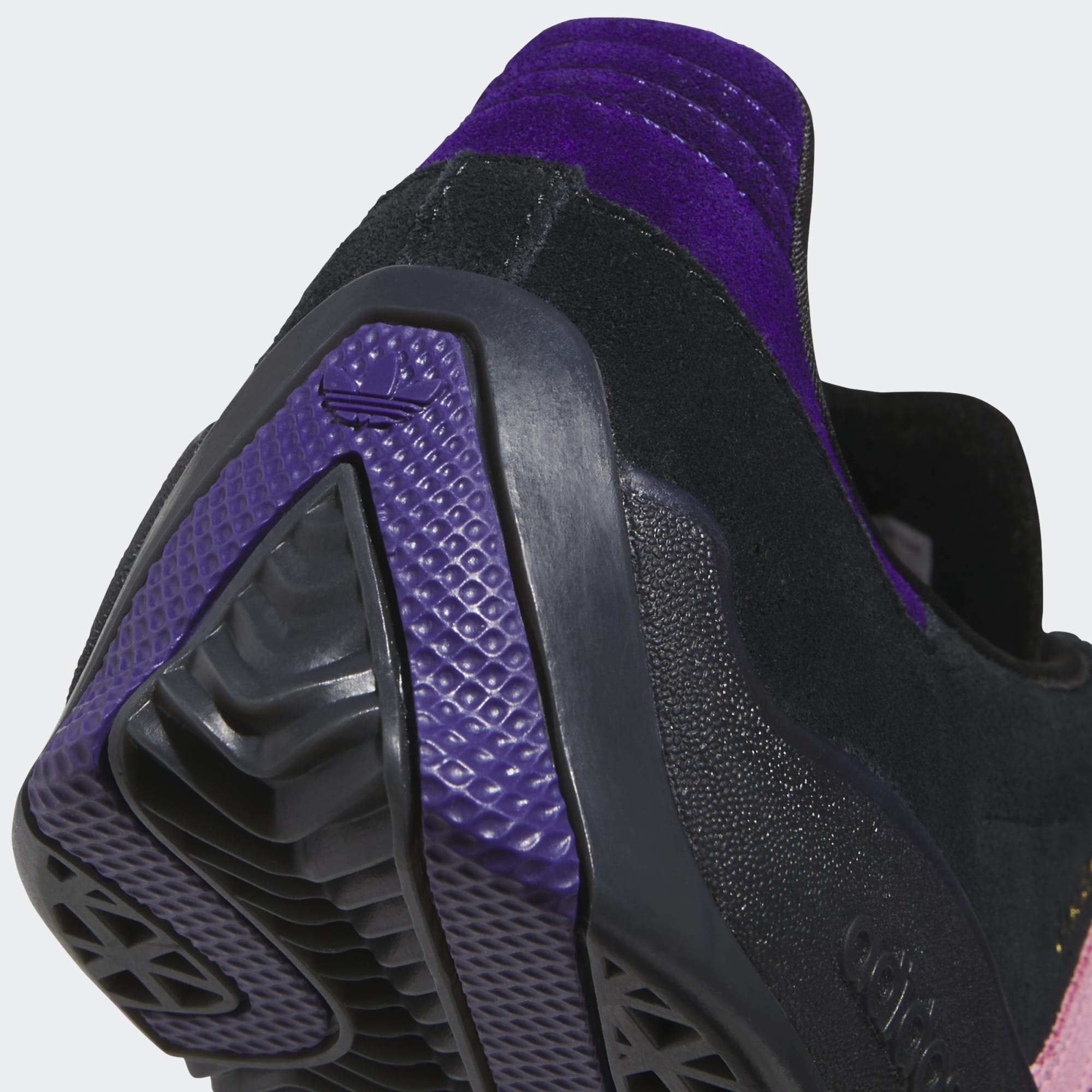 Black/Pink/Purple Puig Samba Adidas Skate Shoe Detail