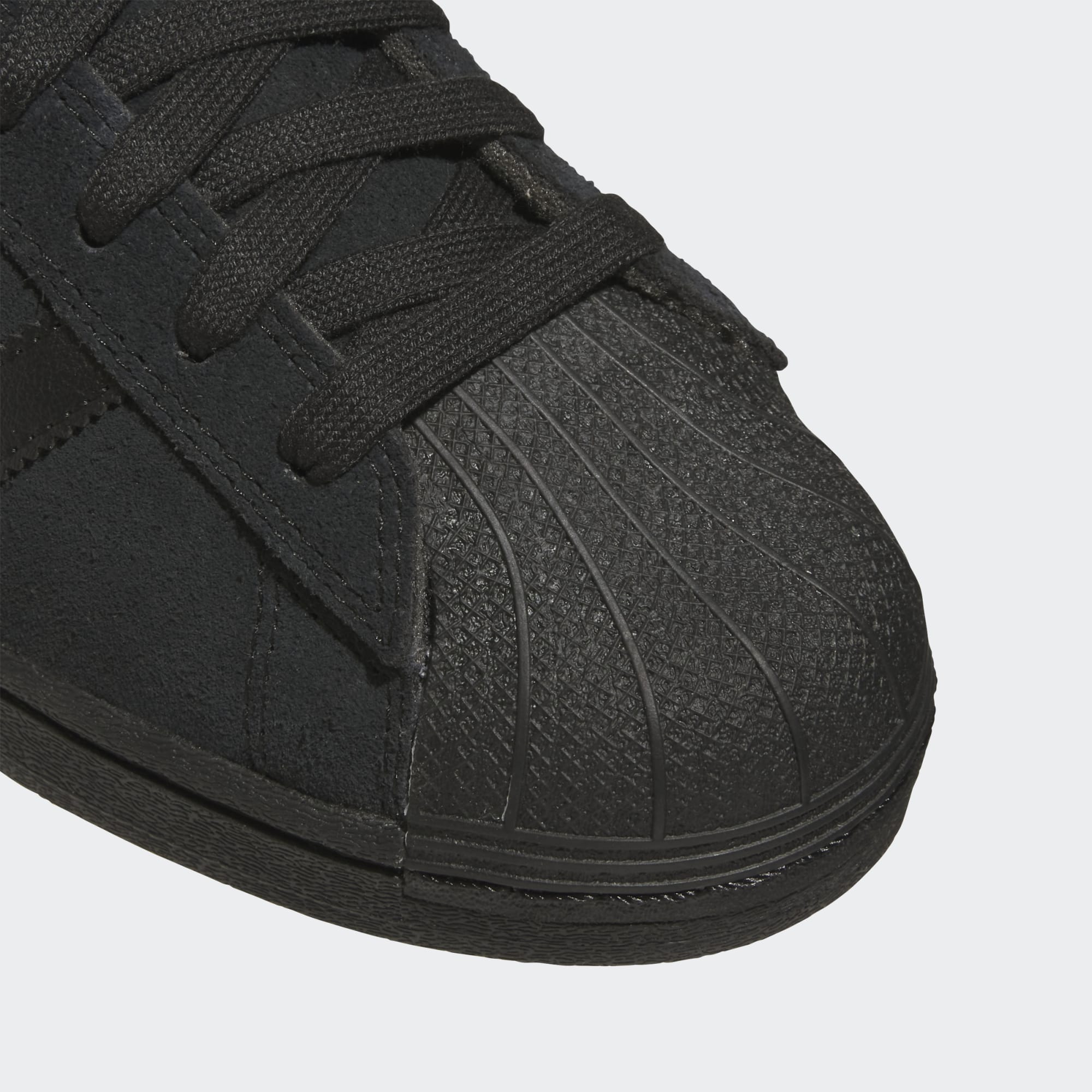 Core Black Superstar ADV Adidas Skate Shoe Detail
