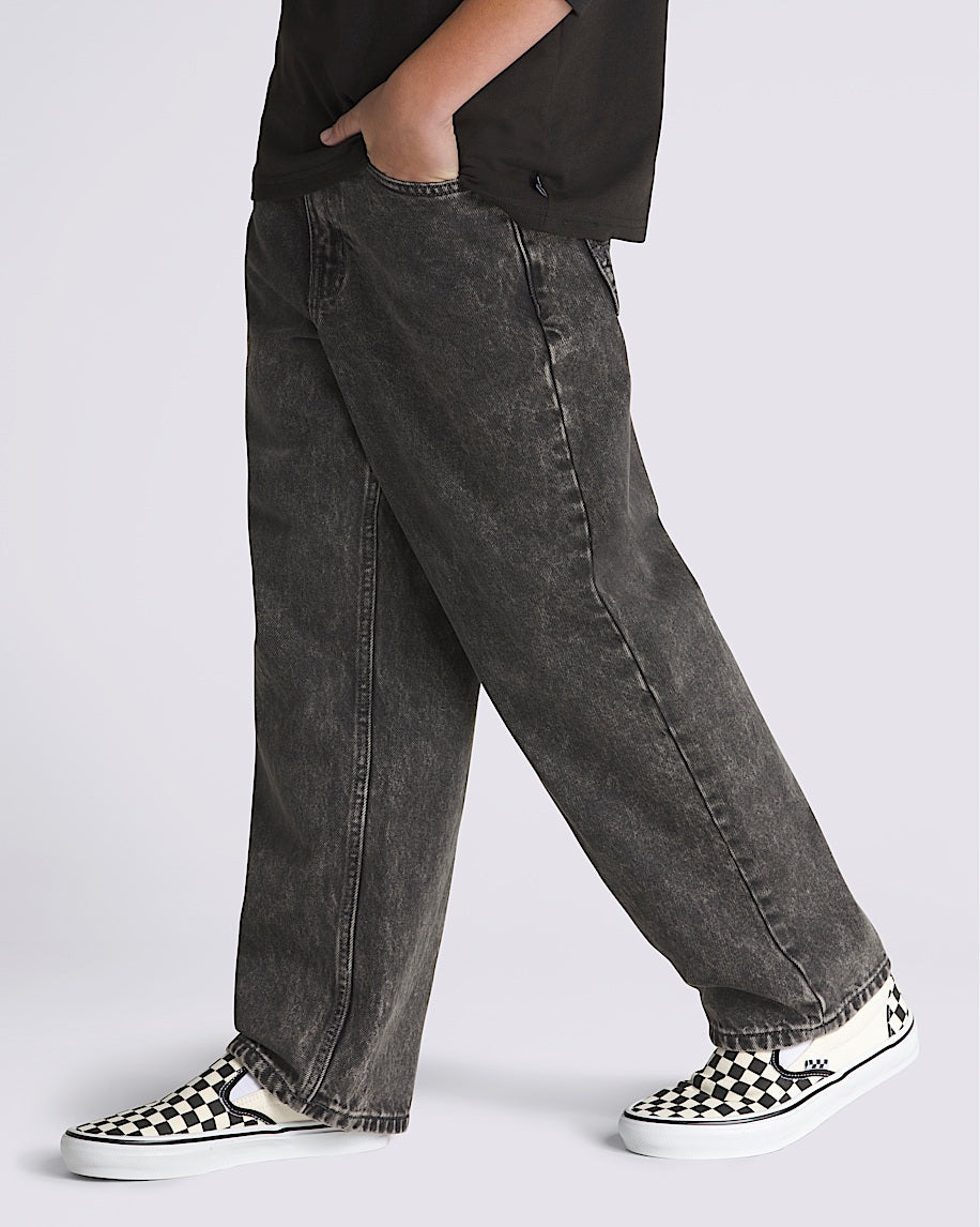 Stonwash Black kids check-5 baggy vans Pants